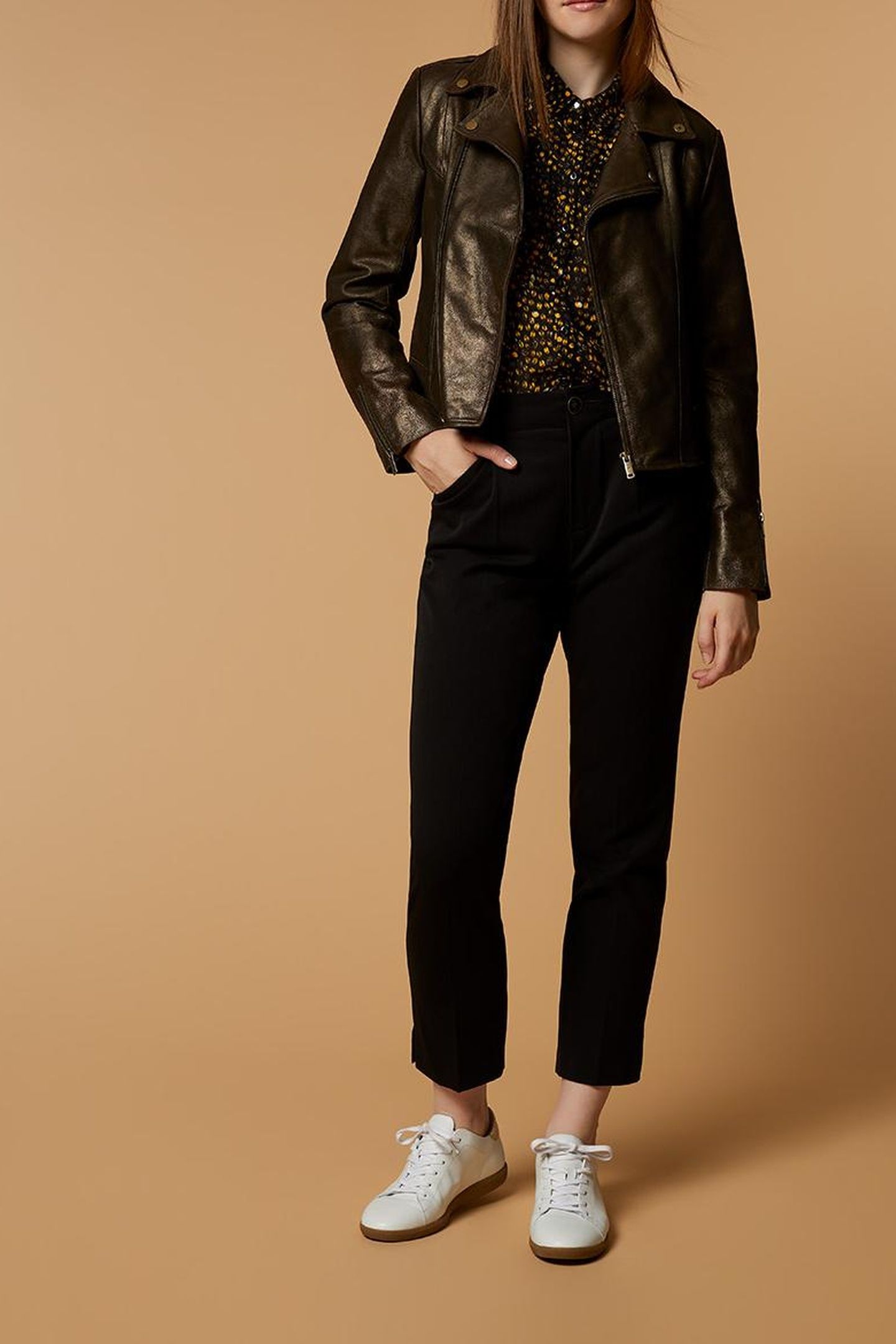 POPPY . BLACK STRAIGHT PANTS IN COLD WOOL 3