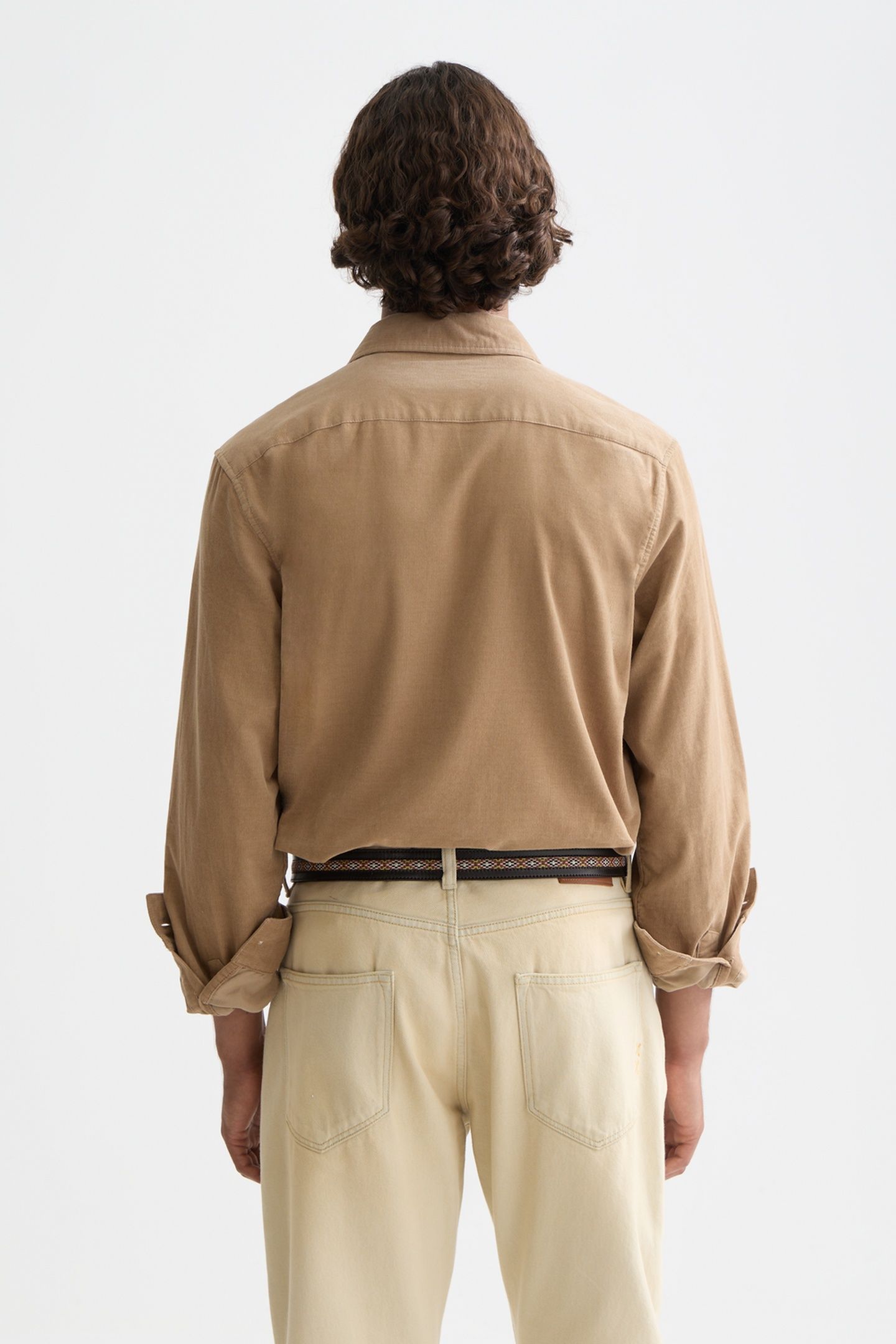 LIGHTWEIGHT CORDUROY REGULAR-FIT SHIRT MEDIUM BEIGE 2
