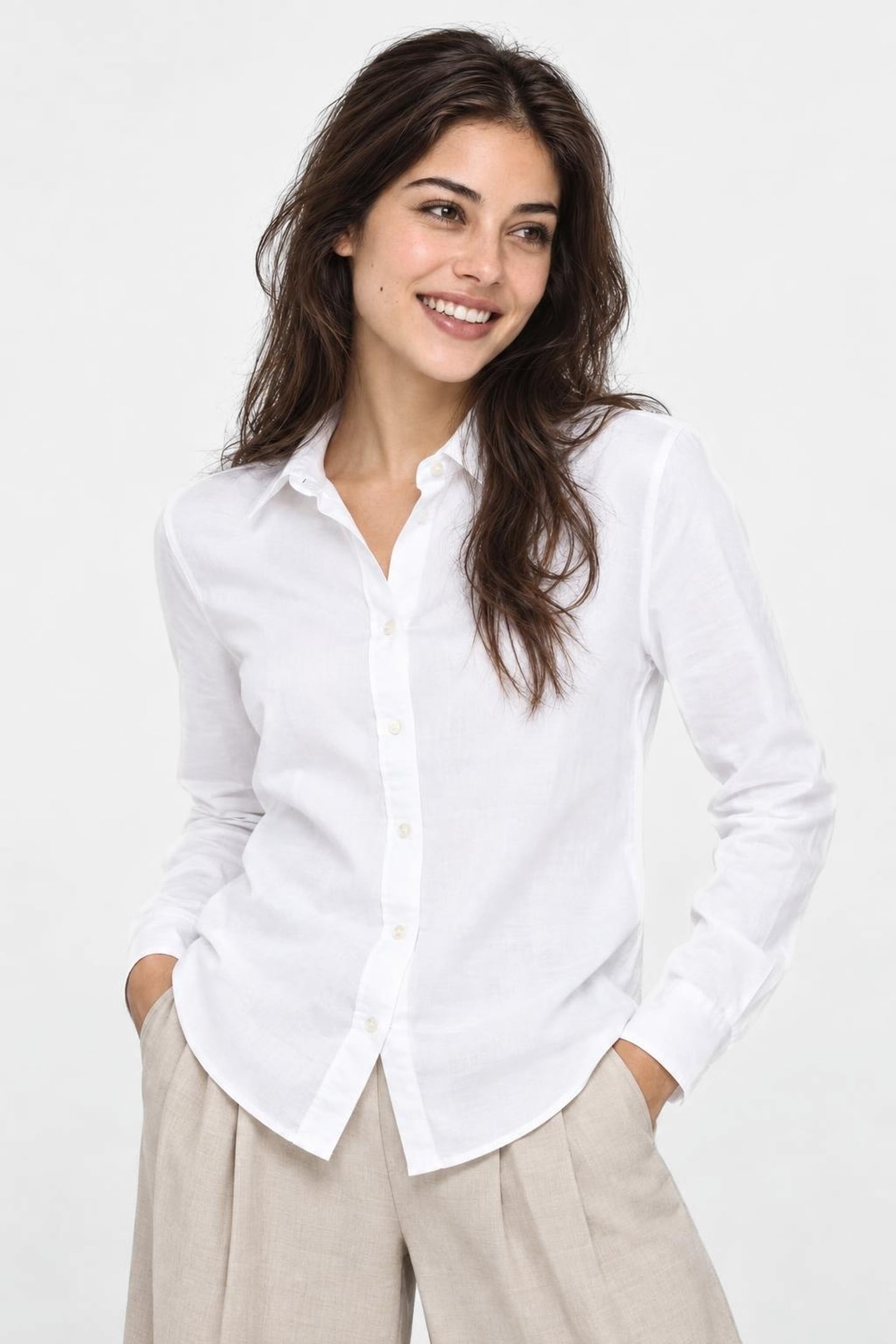 STRETCH PIQUE SHIRT WHITE 2