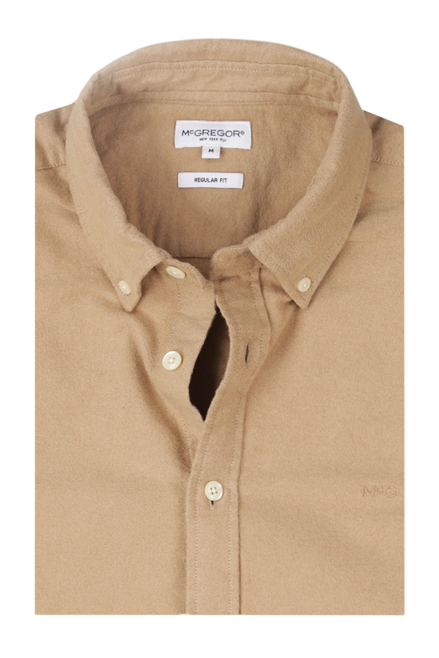 FLANNEL OXFORD SHIRT CAMEL 3