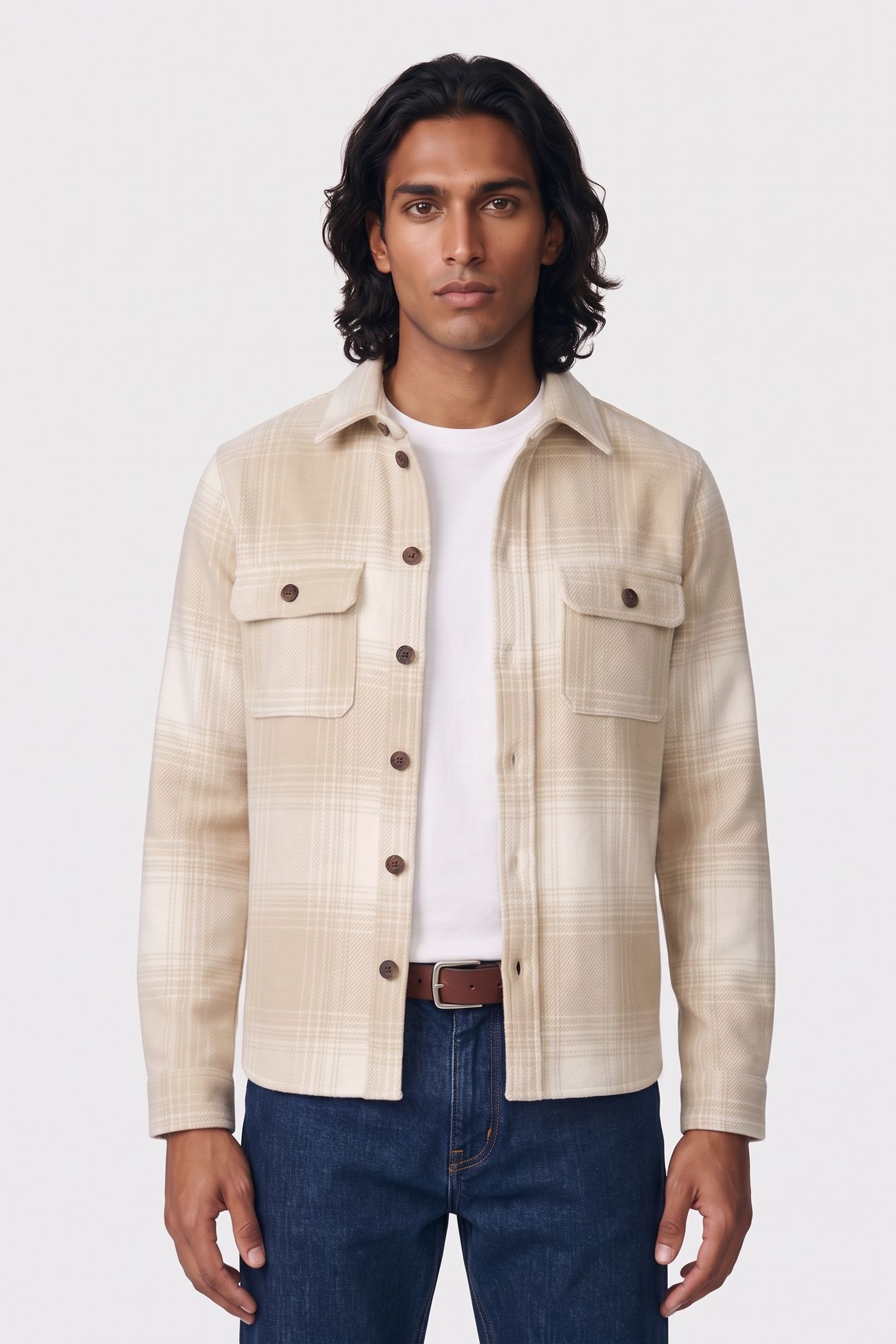 JESPER OVERSHIRT ANTIQUE WHITE 2