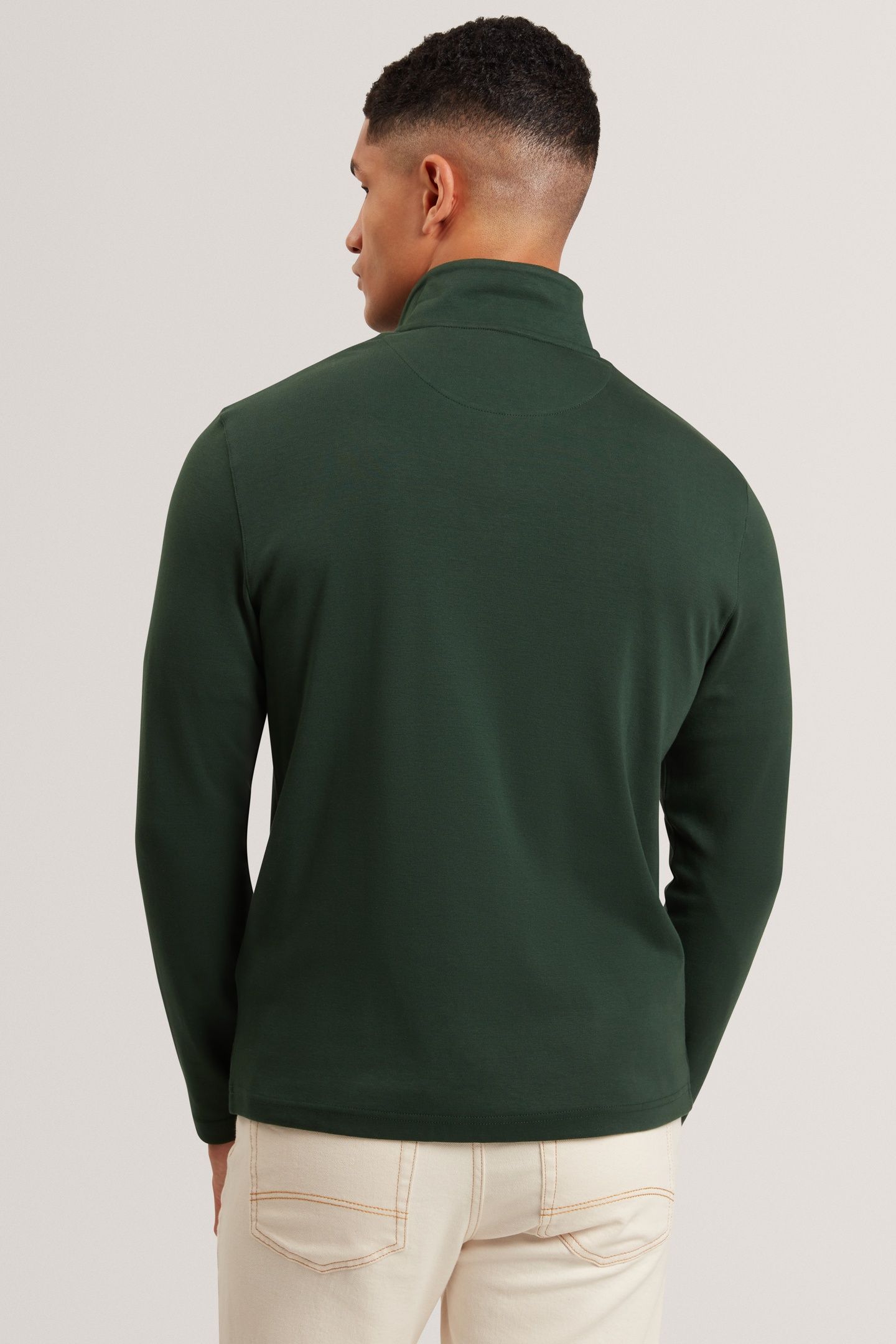 LS REGULAR FIT HALF ZIP GREEN 2
