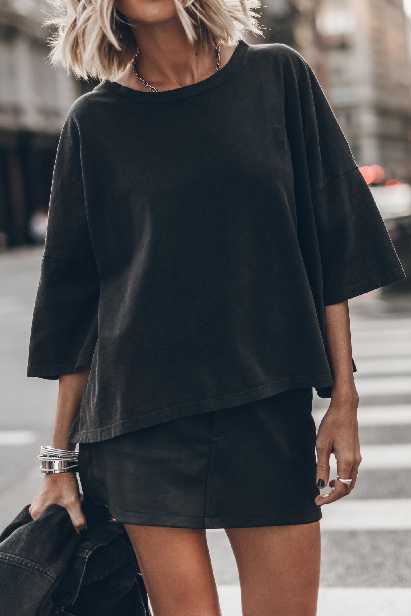 THE DARK PEACHY LOOSE COTTON T-SHIRT 1