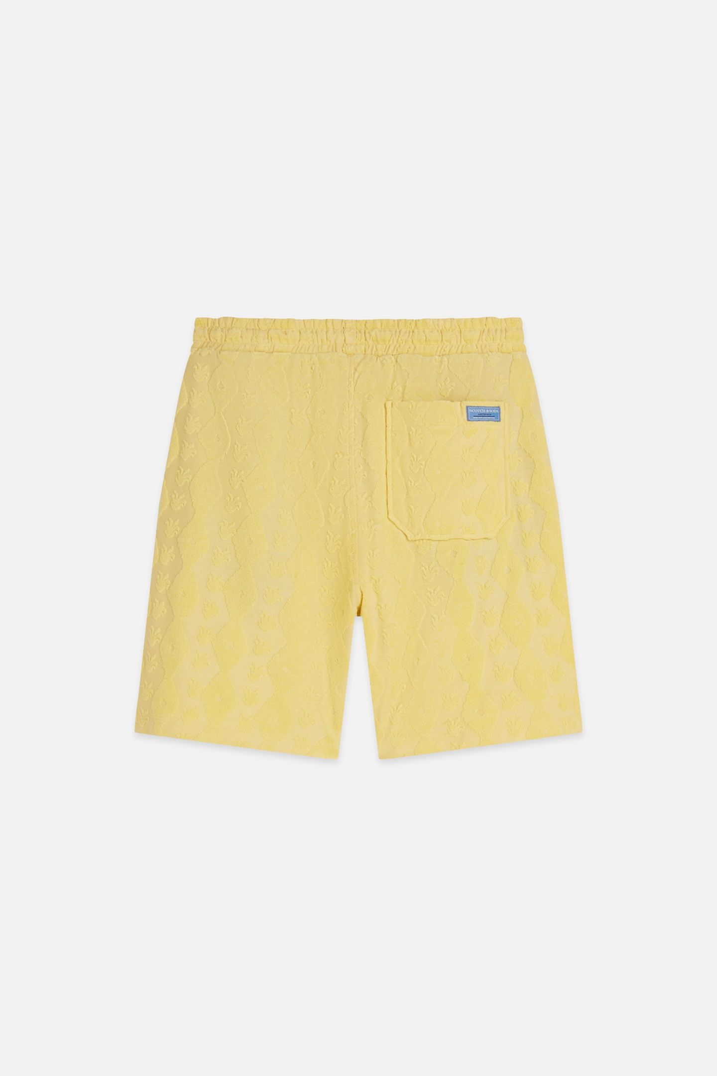 FAVE TERRY JACQUARD RELAXED-FIT BERMUDA SHORTS BRIGHT YELLOW 2