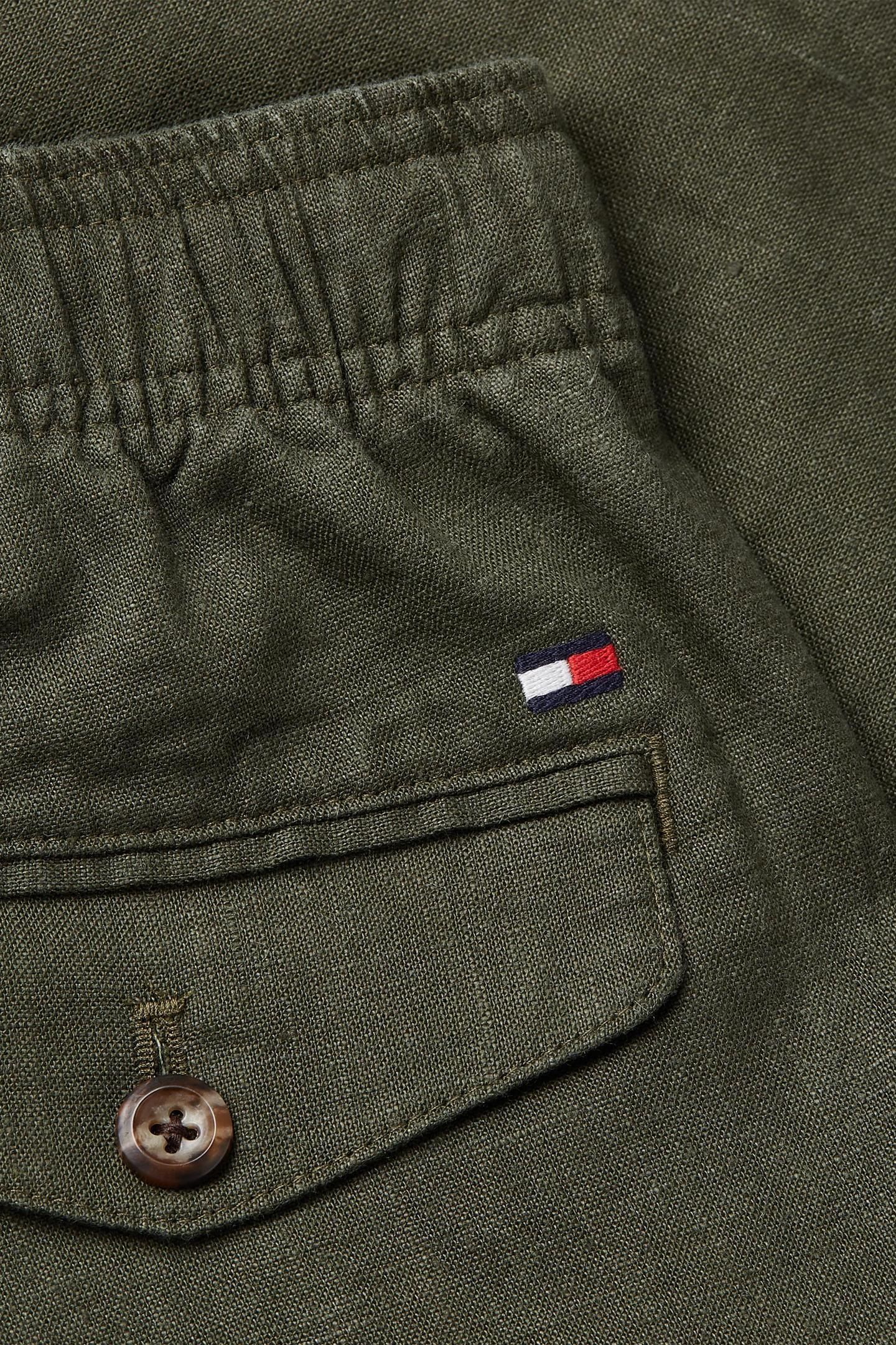 HARLEM PO LINEN SHORT ARMY GREEN 3