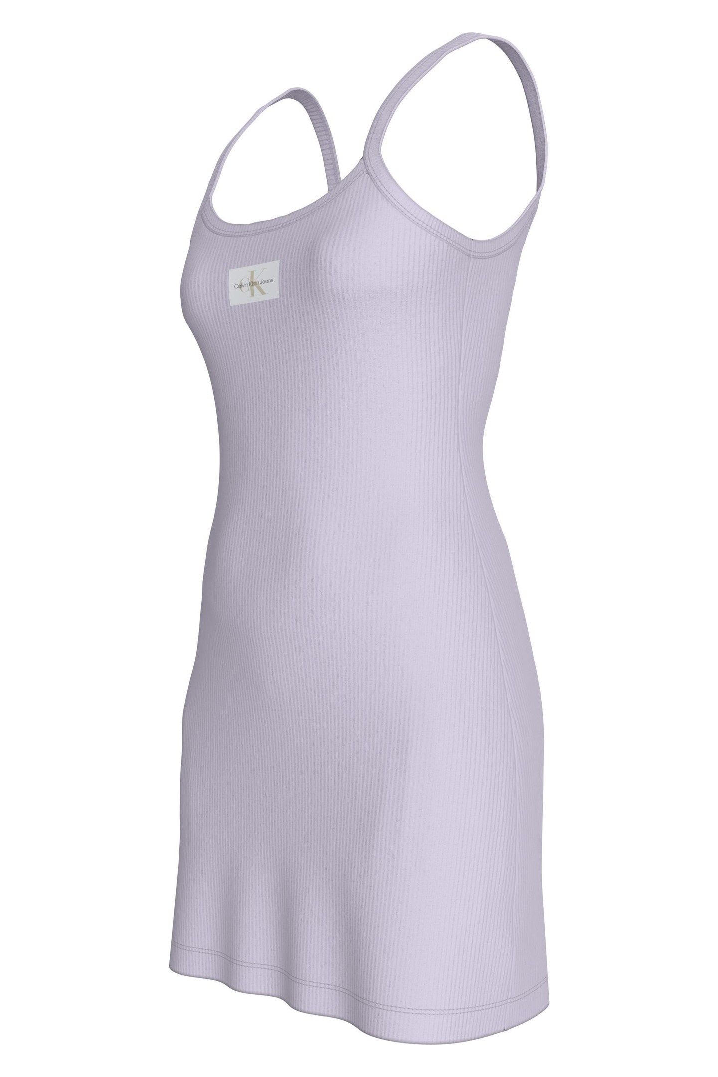 WOVEN LABEL RIB TANK PASTEL LILAC 2