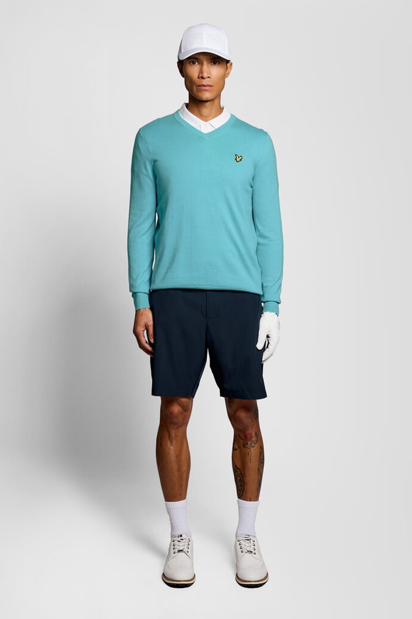 GOLF V NECK PULLOVER AQUAMARINE BLUE 3