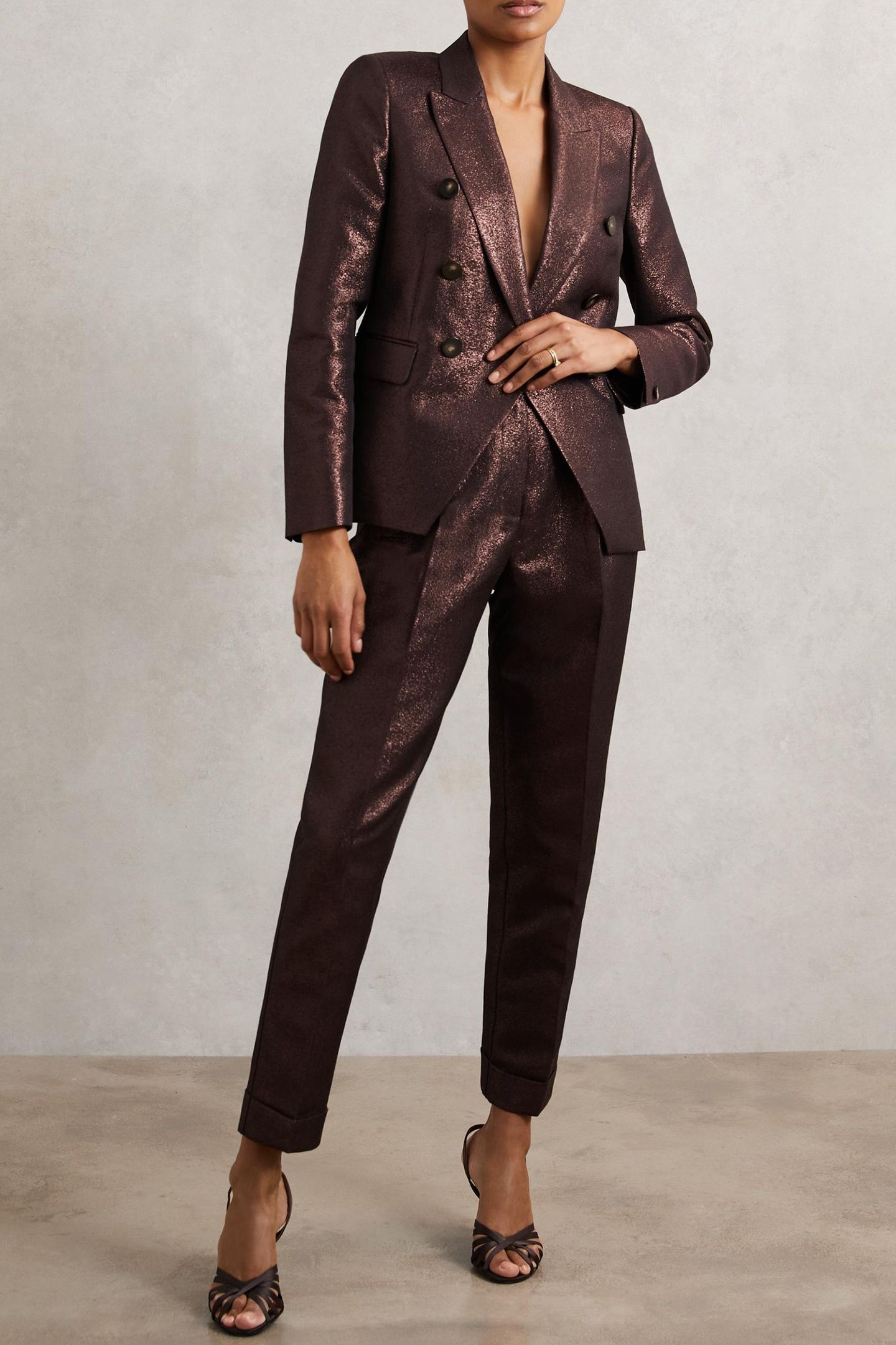 SPARKLE TAPER TROUSER BURGUNDY 2
