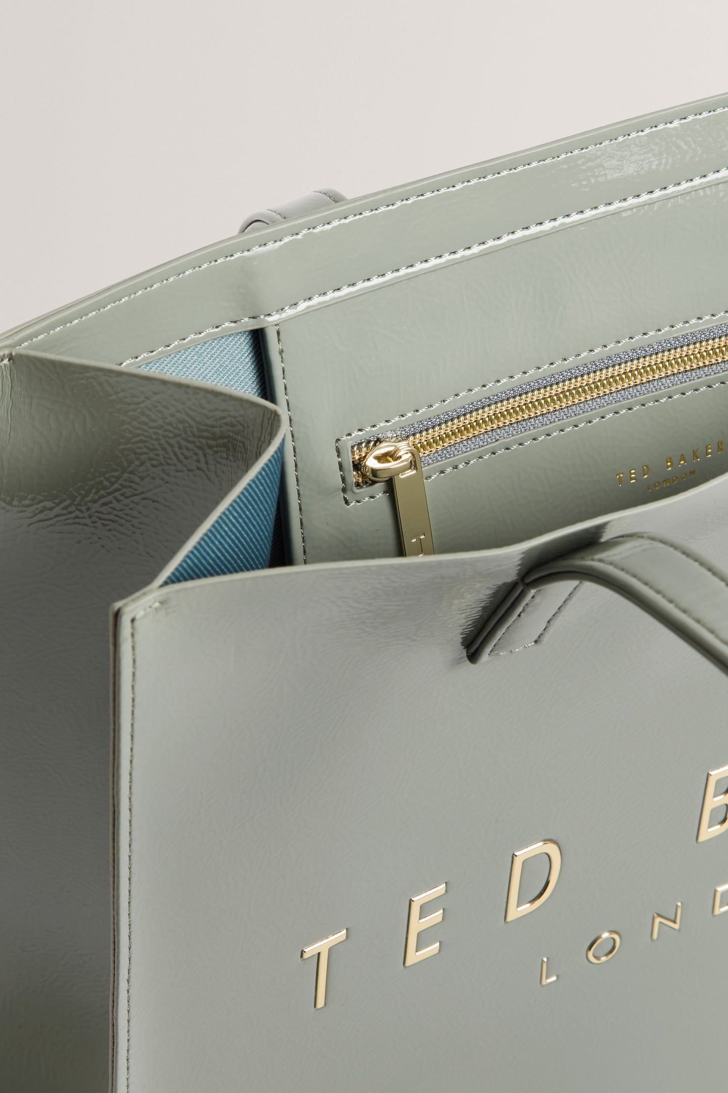 ROSE DETAIL CRINKLE LARGE ICON BAG GREY 3