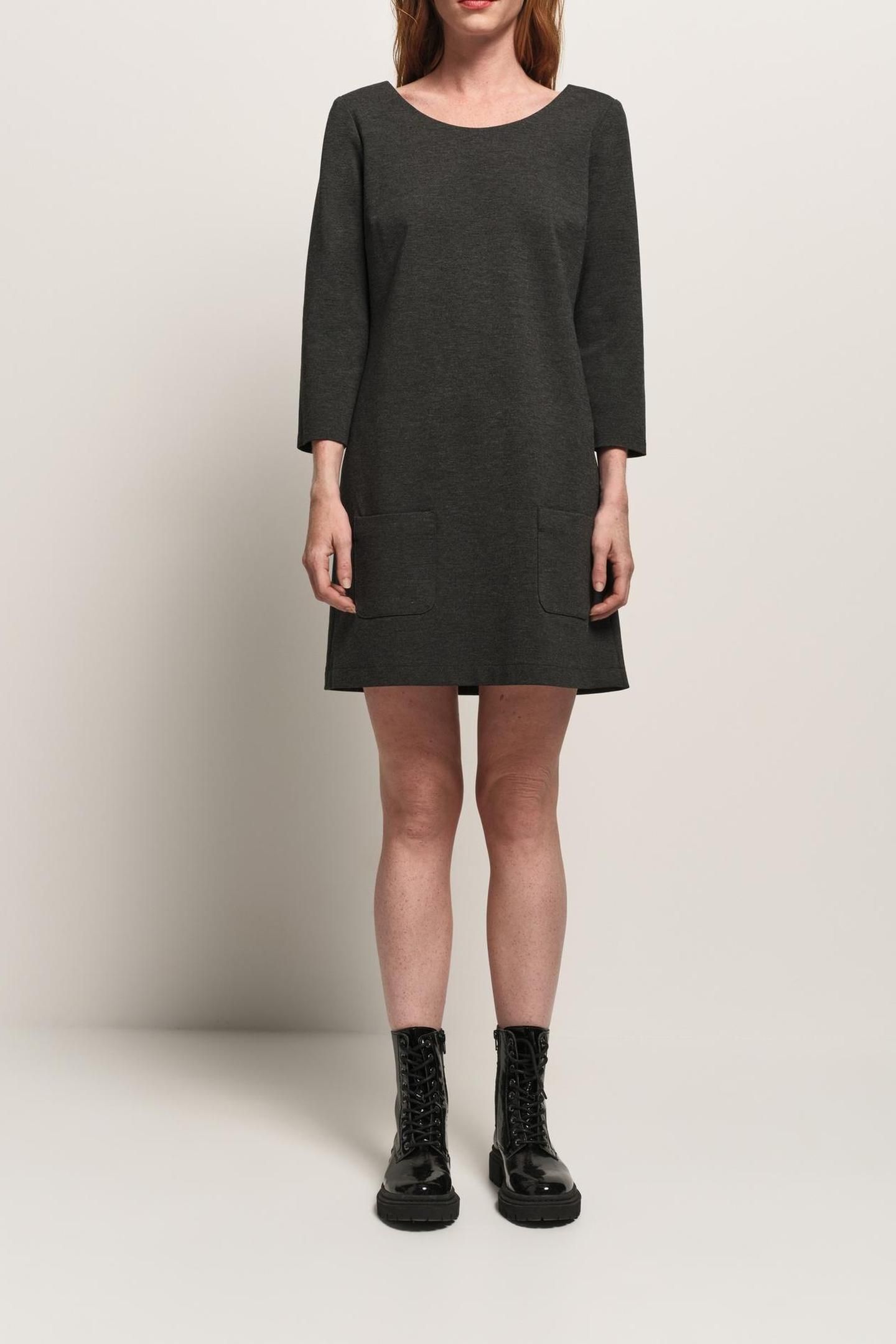 ROBBY - GREY MILANO KNIT DRESS 1