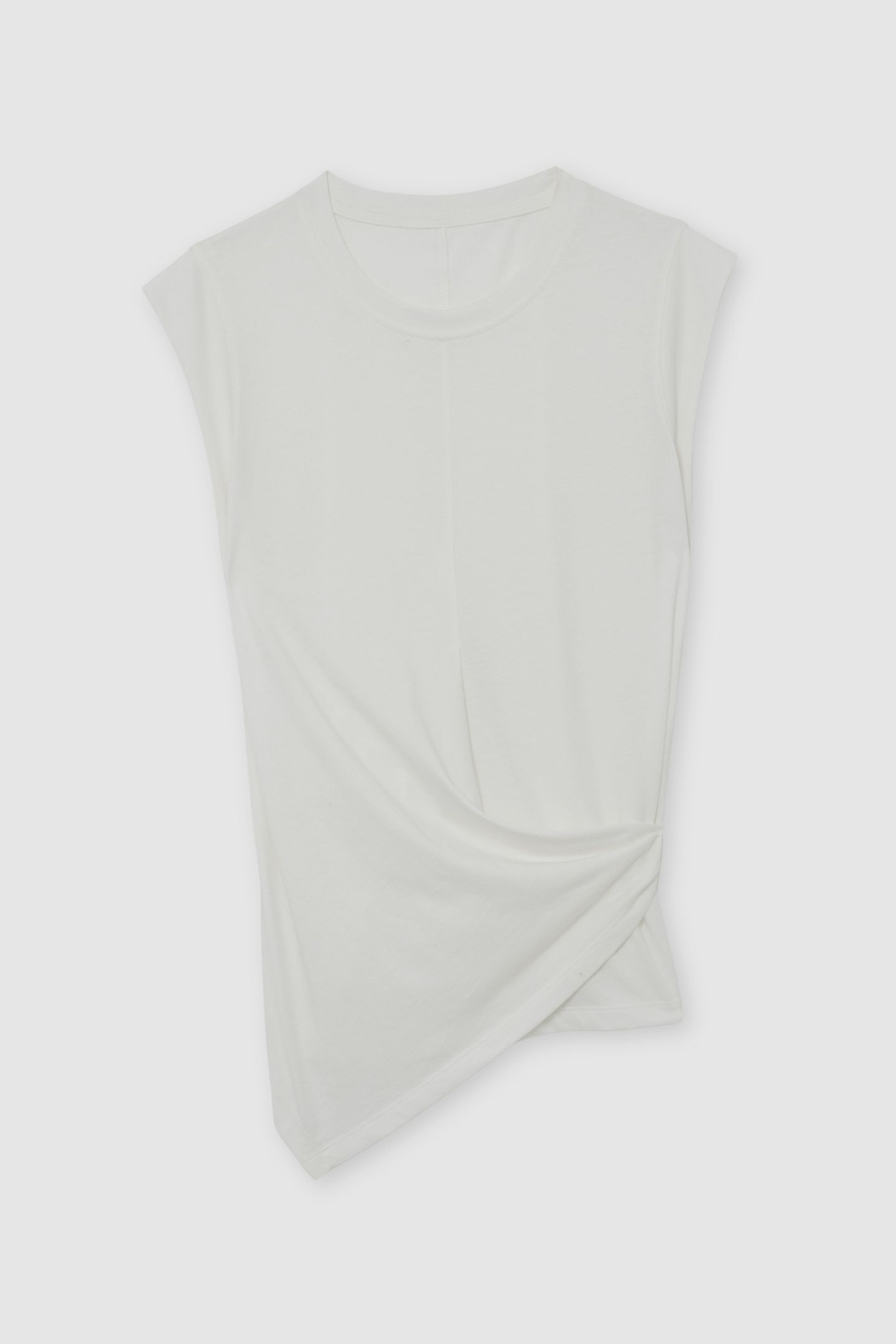 DRAPE CREW NECK T-SHIRT WHITE 4