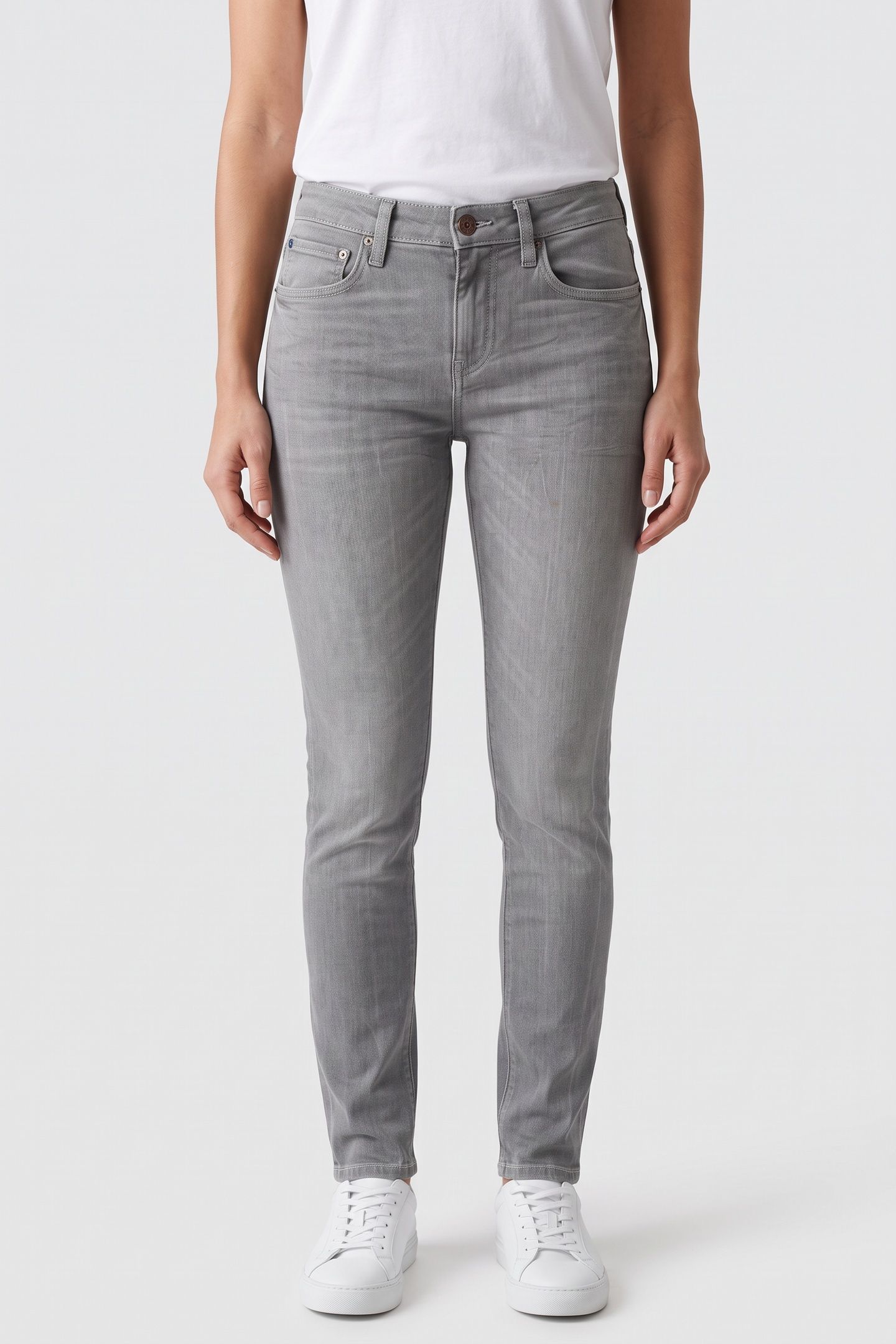 CORE SKIM SKINNY JEANS — GREY SANDS 1