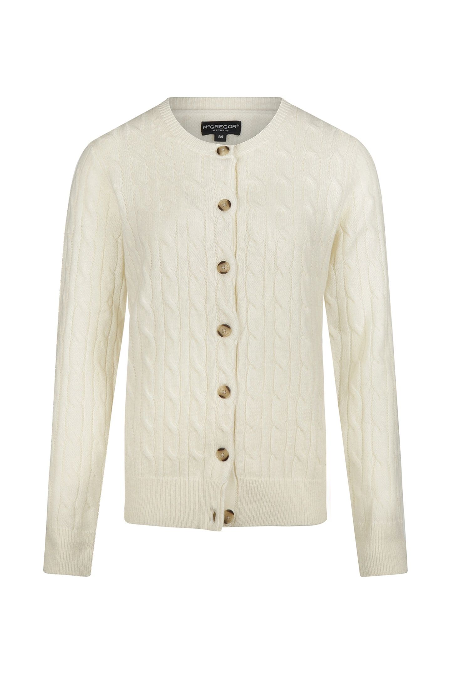BUTTON CABLE CARDIGAN OFF WHITE 2