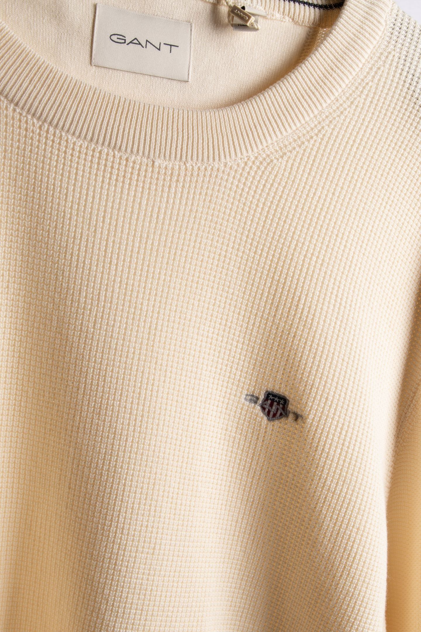 WAFFLE KNIT SWEATER CREAM 4