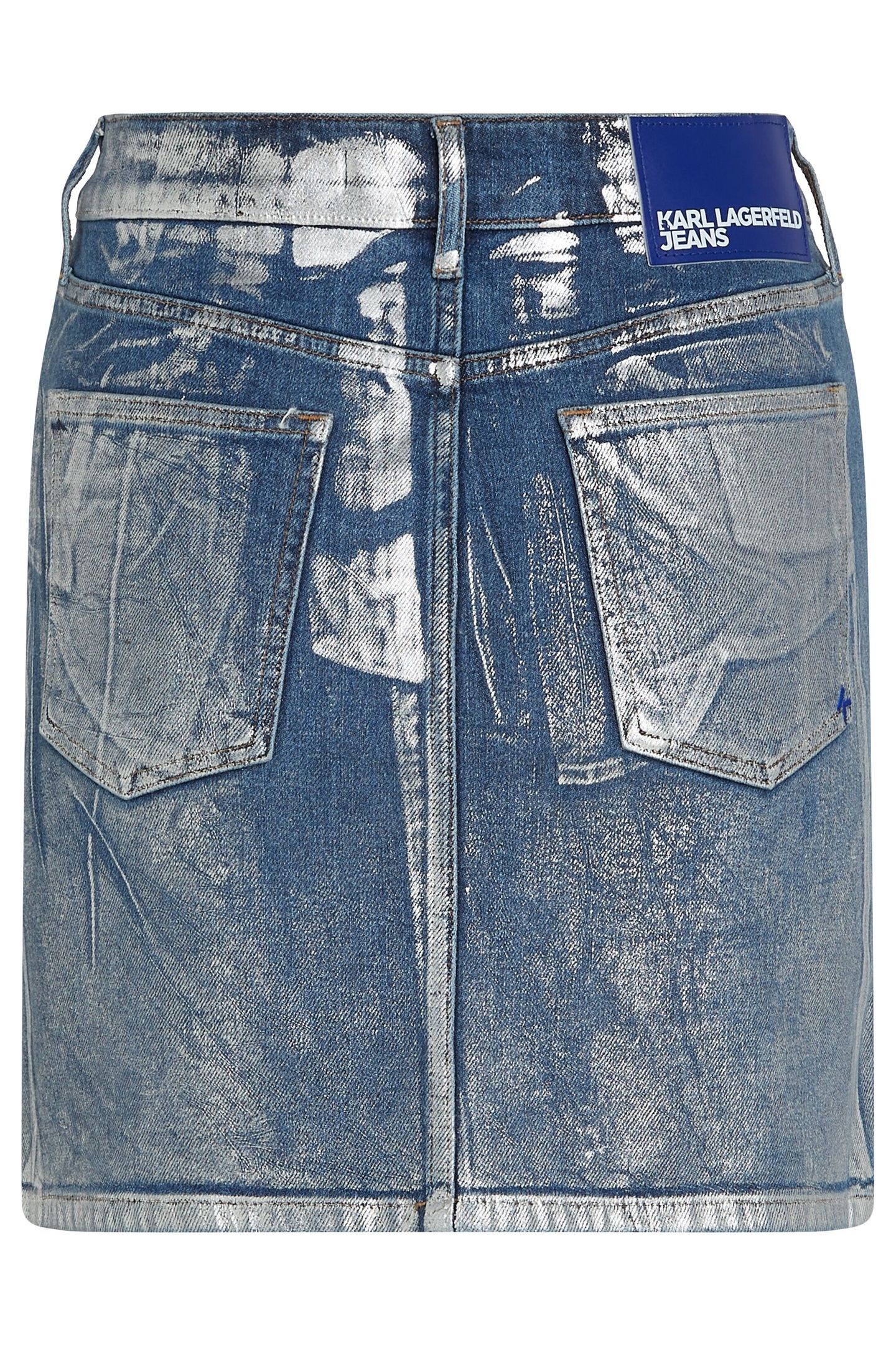 KLJ HR COATED DNM MINI SKIRT COATED BLUE 5