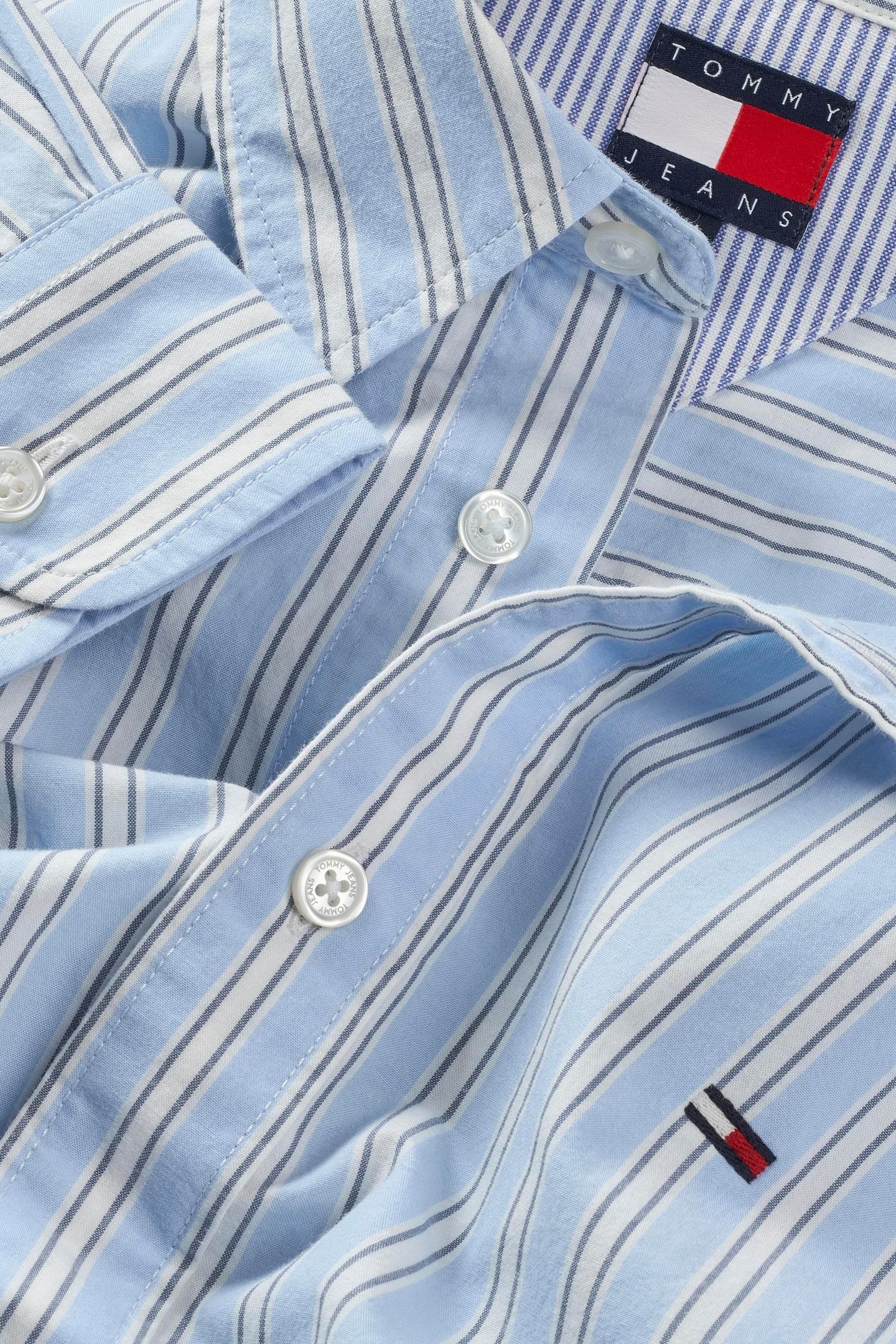 TJM ESSNT POPLIN REG SWEET BLUE STRIPES 6
