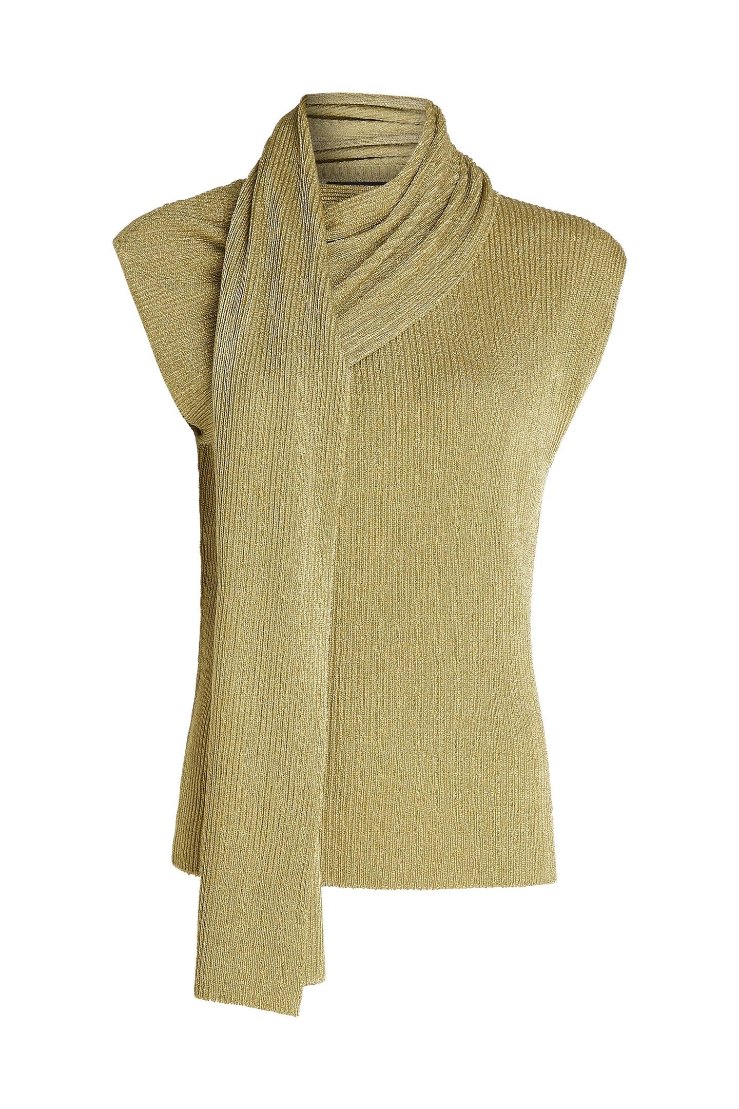LUREX KNIT SELF TIE TOP LIGHT GOLD 4