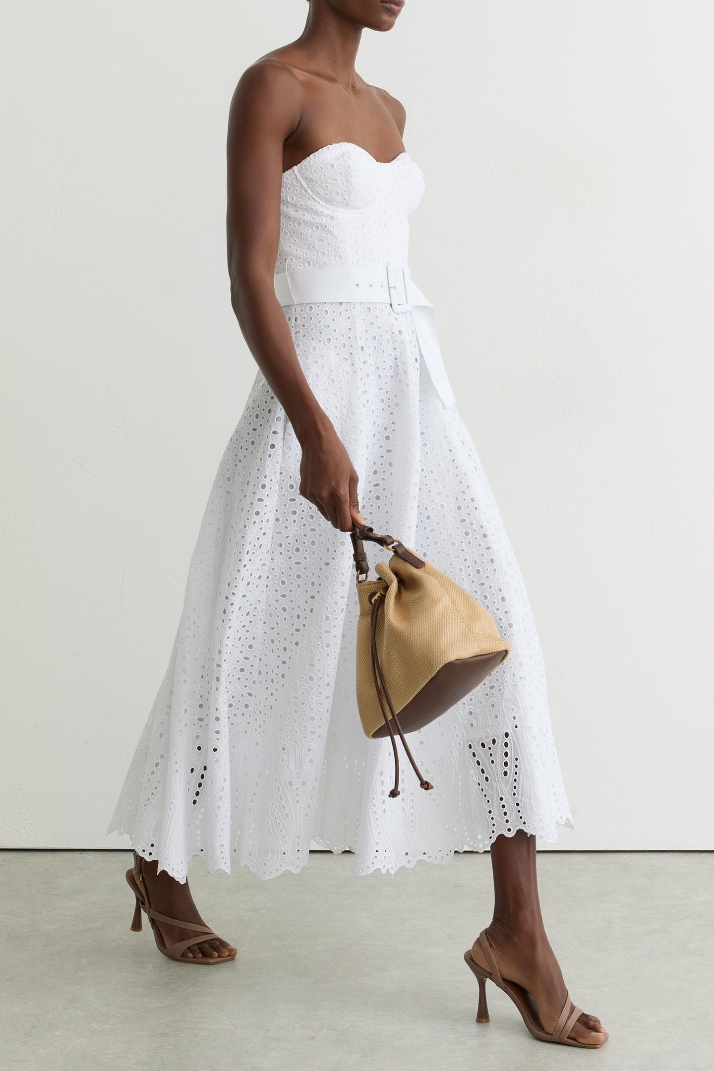 LACE BUSTIER DRESS WHITE 3