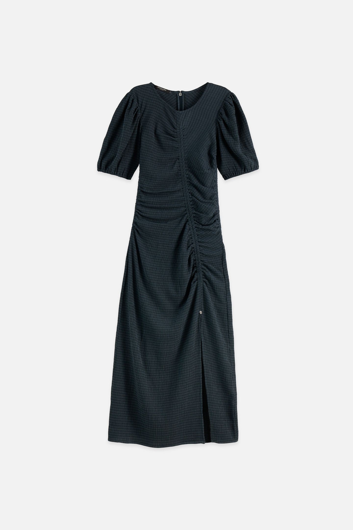 OPEN STRUCTURED JERSEY MIDI DRESS CARBON 3