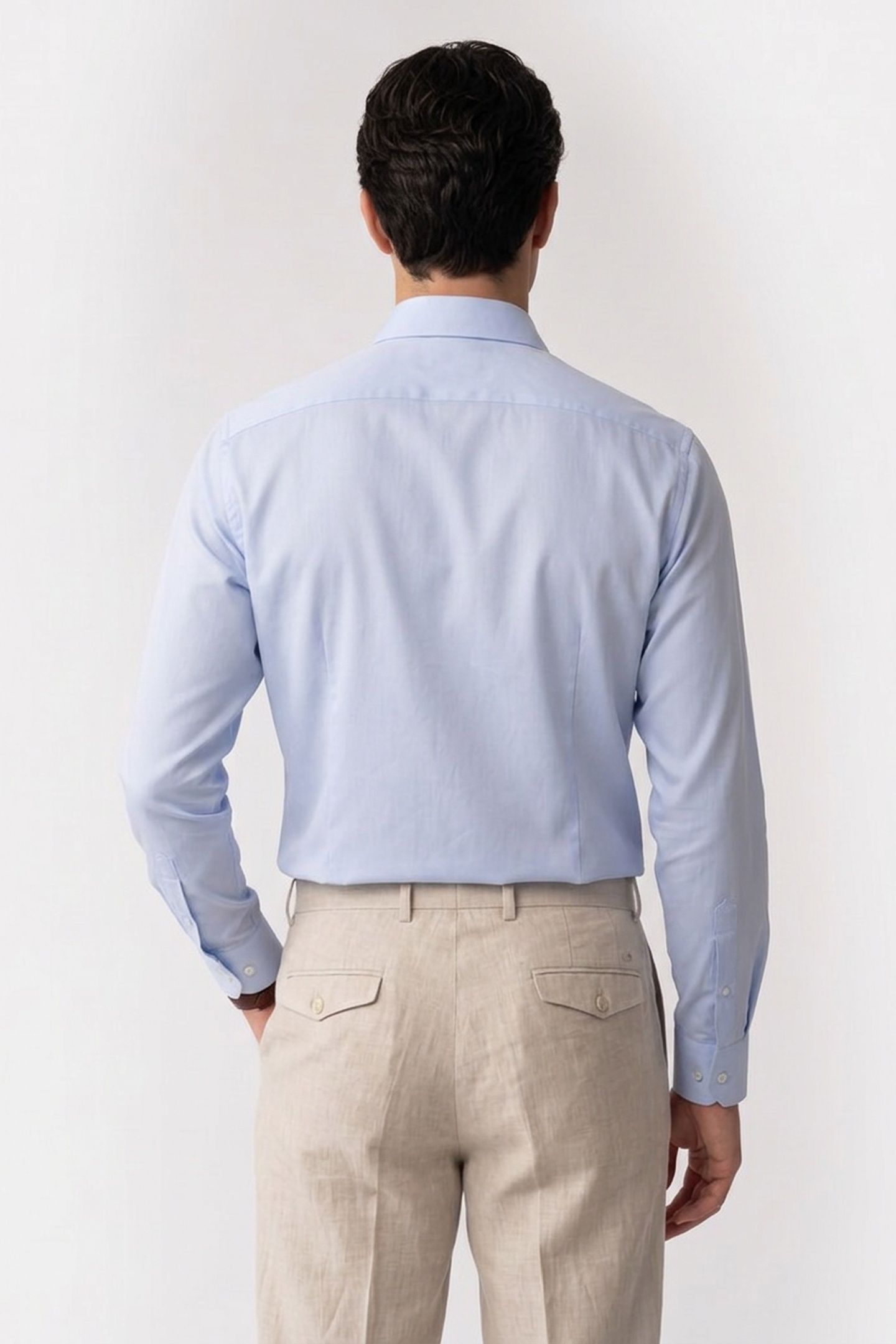 SLIM MID TWILL SHIRT BLUE 2