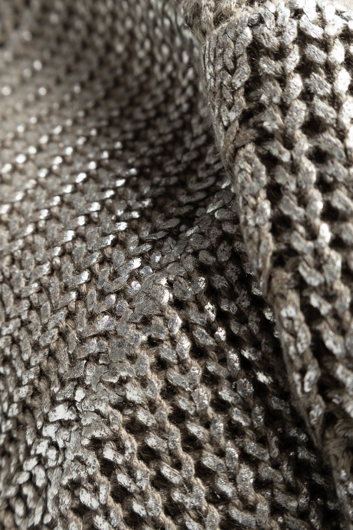 BEIGE SILVER-COATED DECORATIVE KNIT SWEATER 7