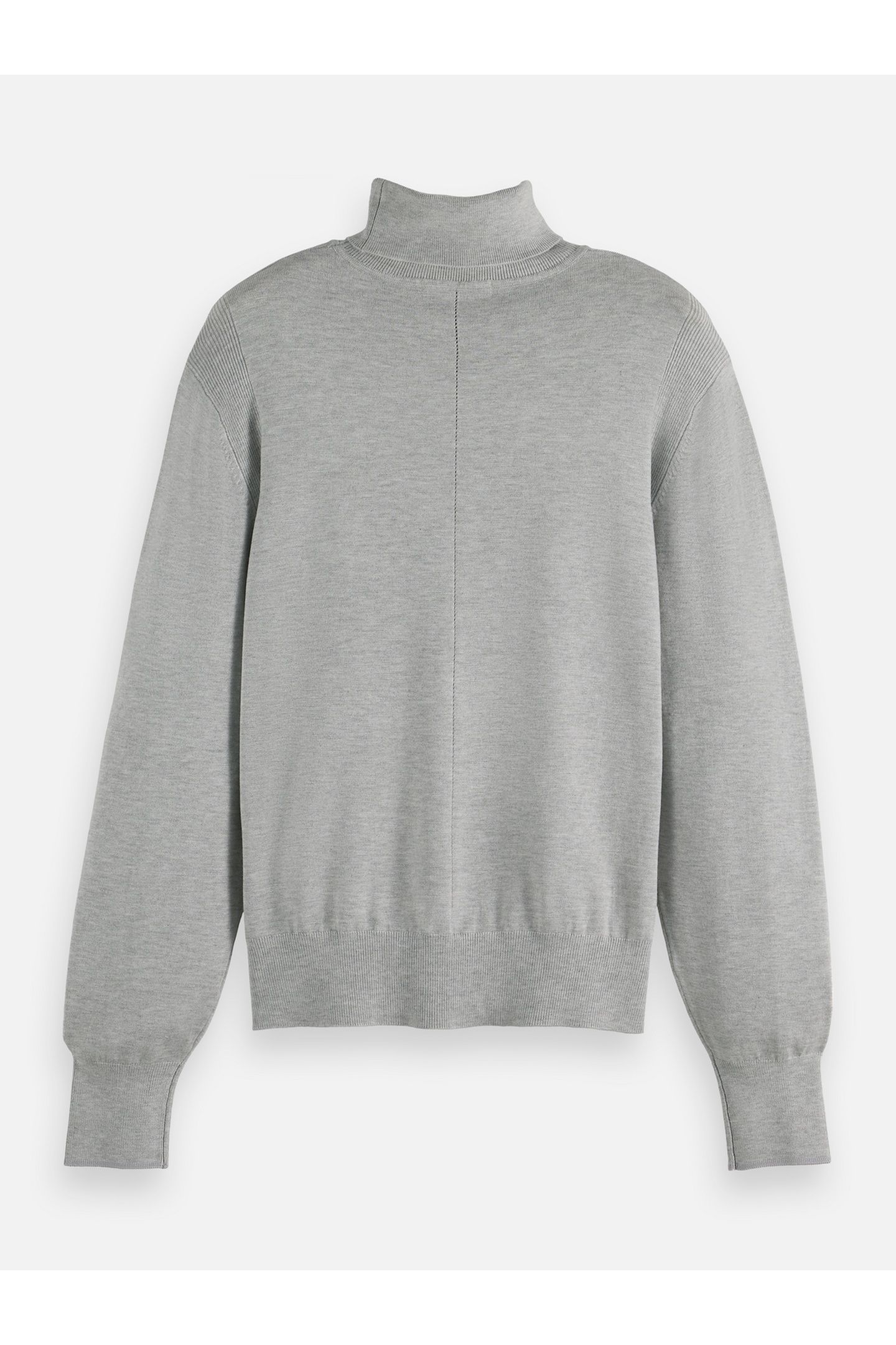 CORE ROLL NECK RELAXED PULLOVER LIGHT PASTEL GREY 5