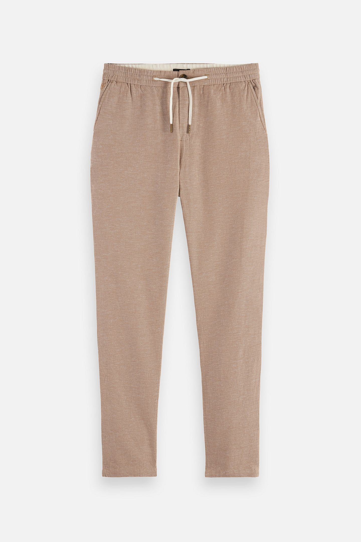 SEASONAL CORE WARREN COTTON LINEN JOGGER LT PASTEL BROWN 4