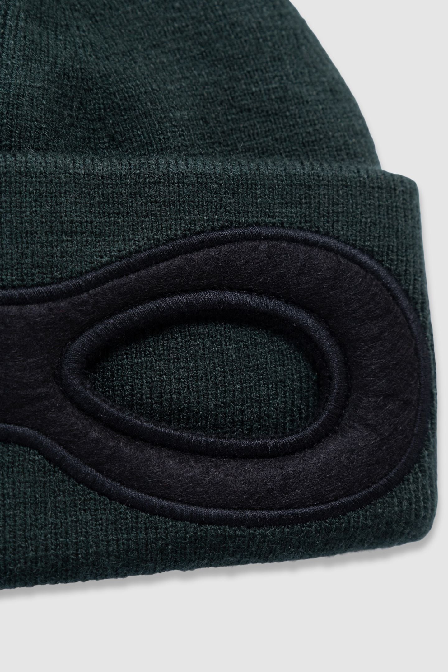 BOYS’ GREEN KNIT BEANIE WITH MASK CUT-OUT ON TURN UP 3