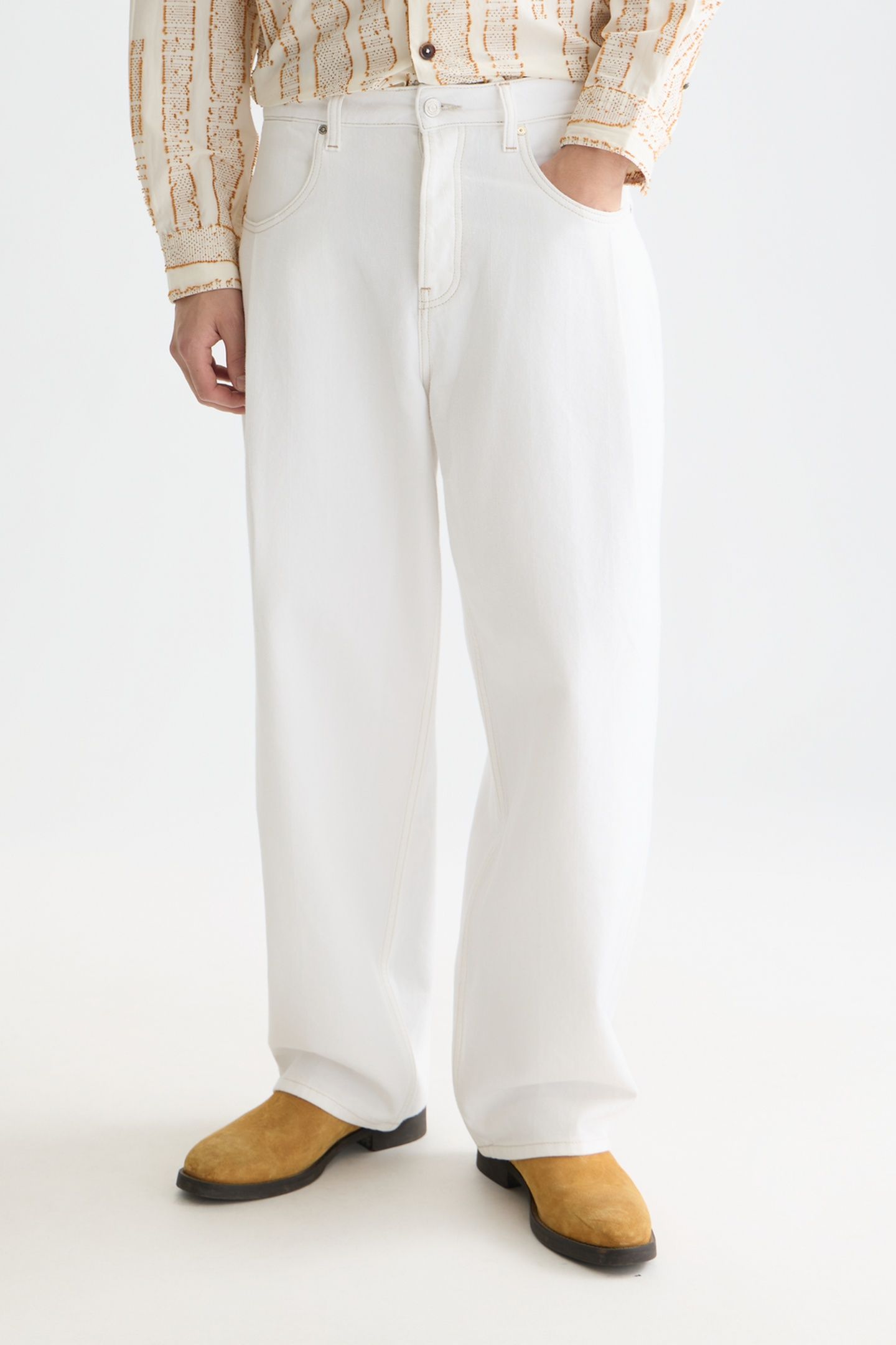 THE DAZE SUPER WIDE LEG JEANS WHITE/PASTEL 1