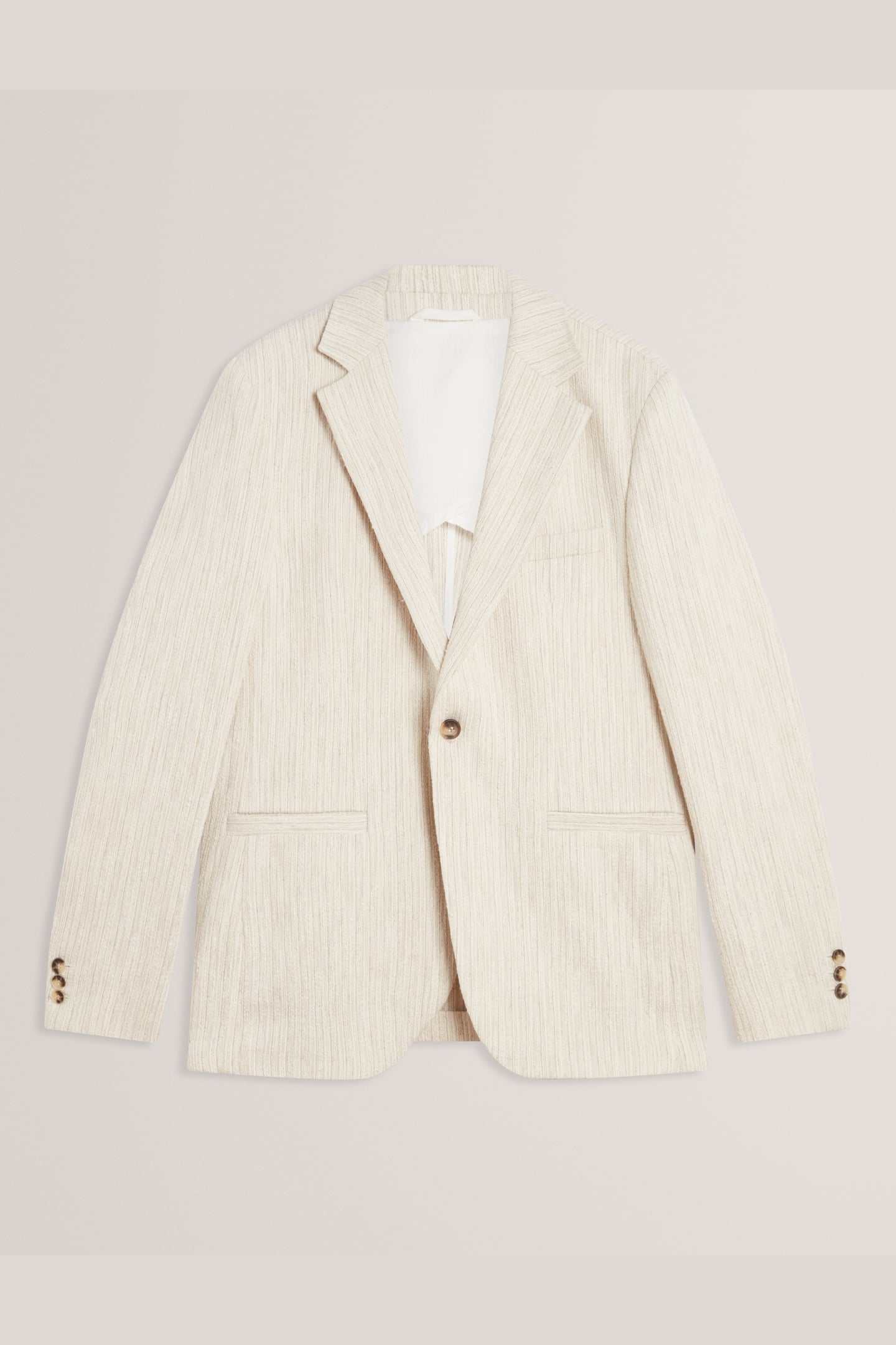 REGULAR BOUCLE BLAZER ECRU 3
