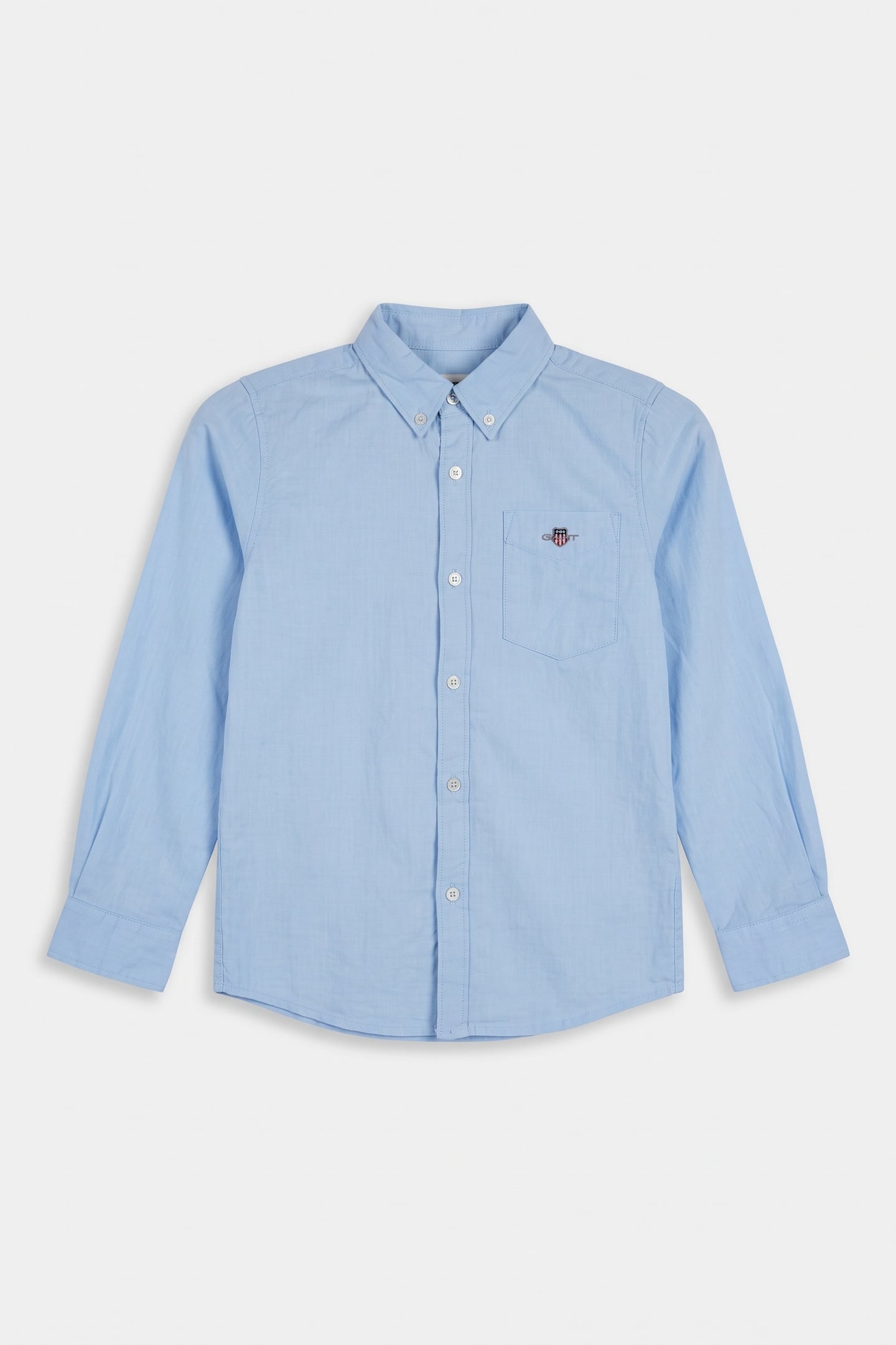 TEEN BOYS SHIELD LINEN BLEND SHIRT SKY BLUE 2