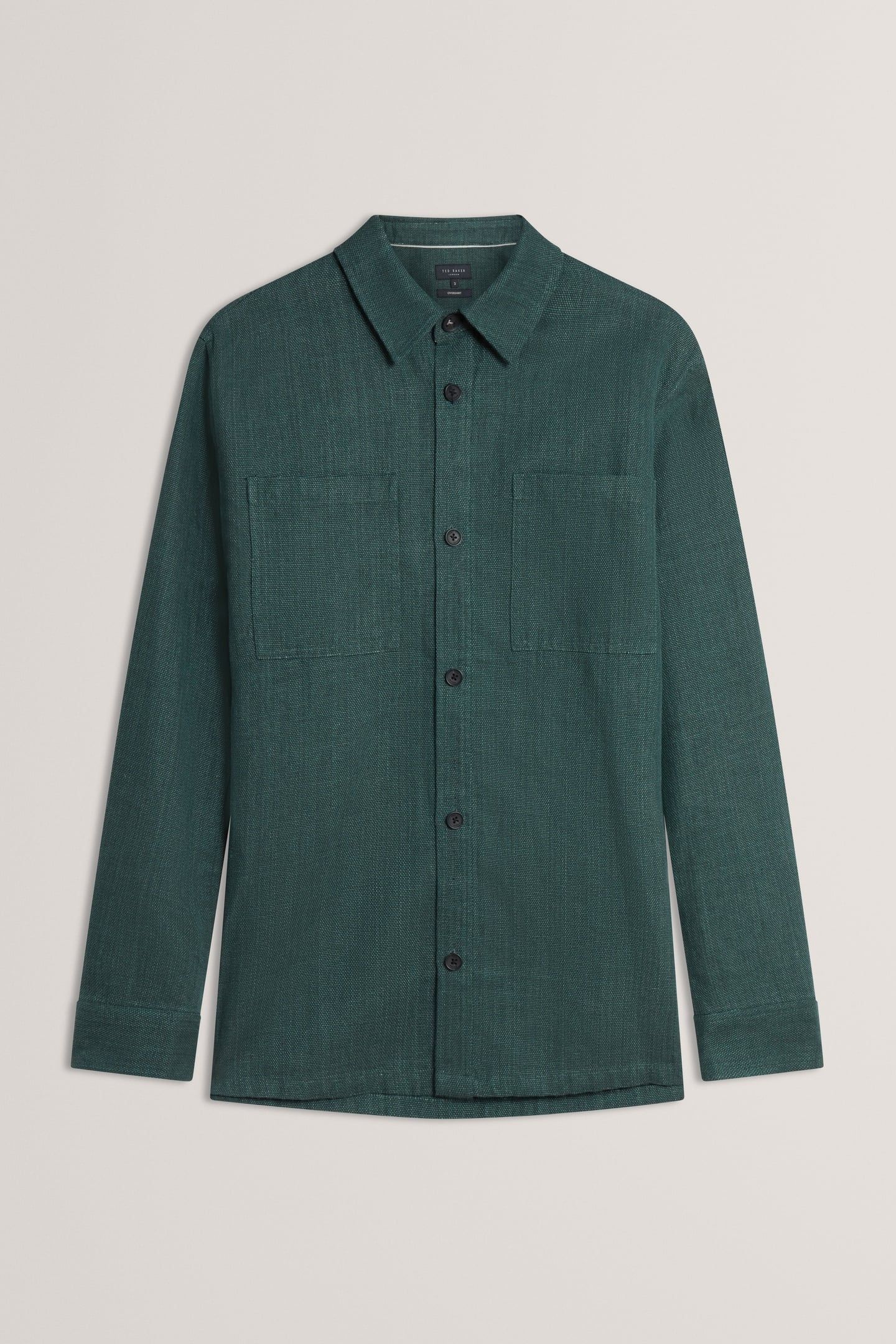 SHAWW LS DELAVE LINEN OVERSHIRT GREEN 3