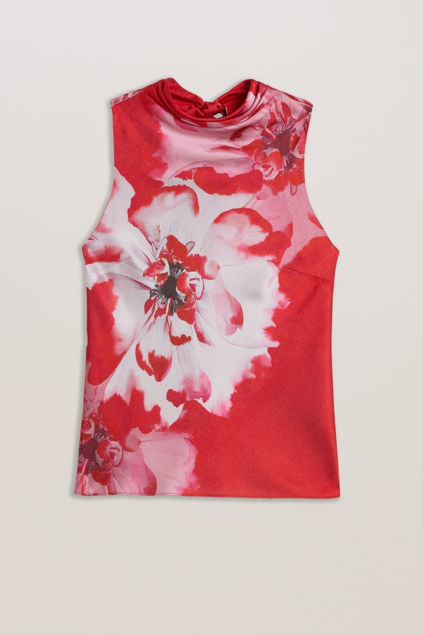 KOHANA COWL NECK SLEEVELESS PRINTED RED 3