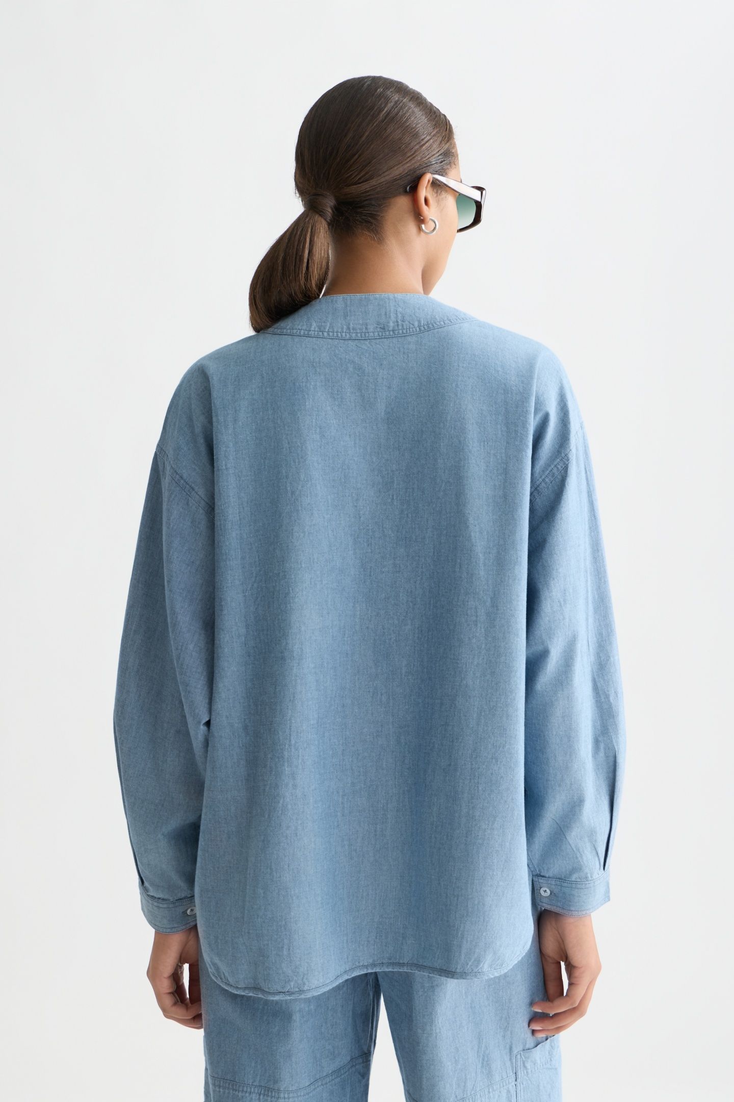 DENIM BIB SHIRT BLUE MOON 2
