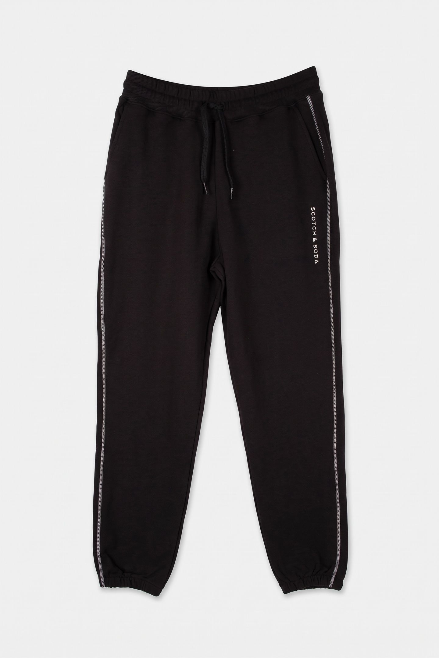FLATLOCK RELAXED JOGGER PANTS BLACK 3