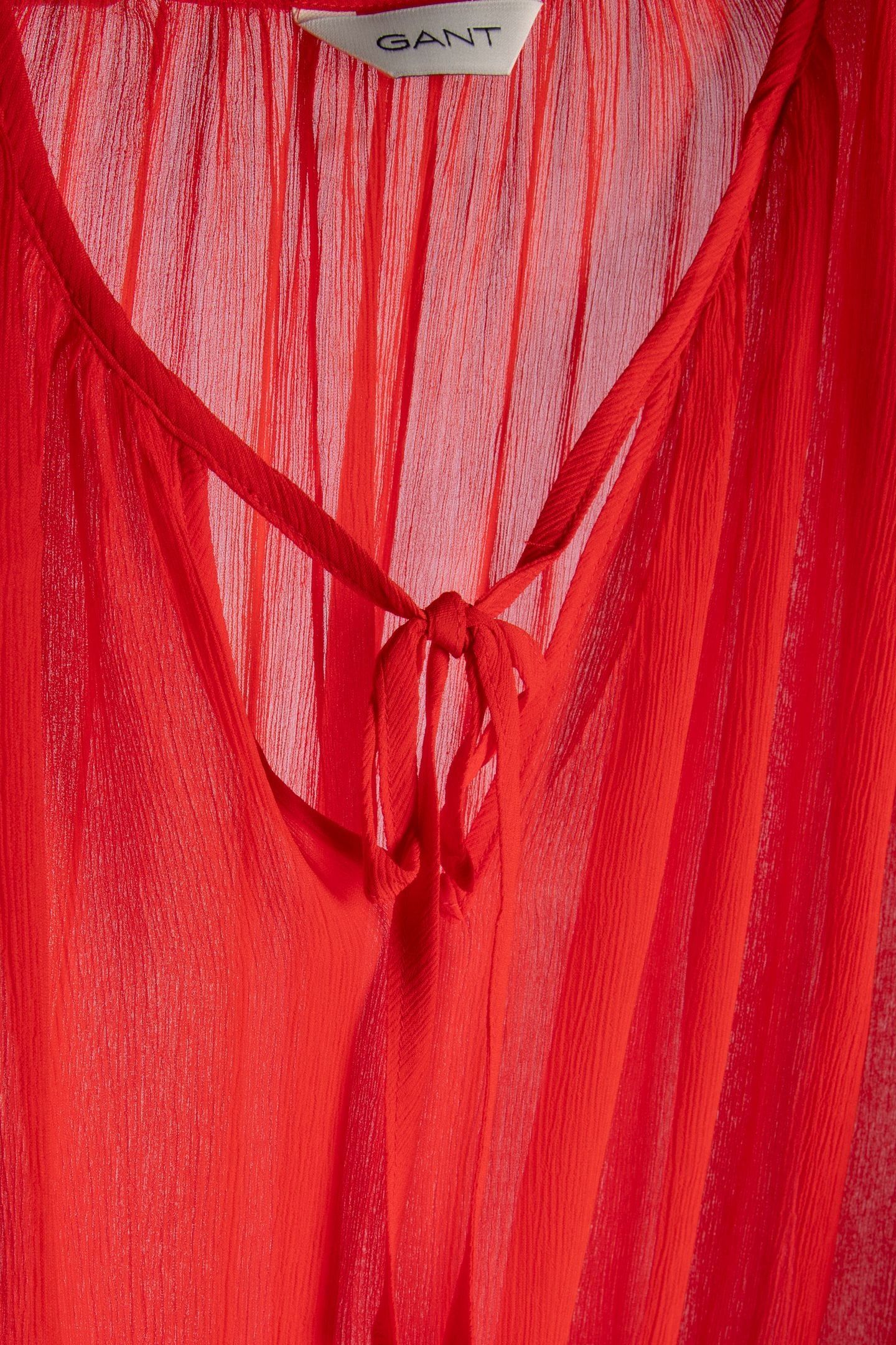 REL VISCOSE FRILL BLOUSE BOLD RED 4