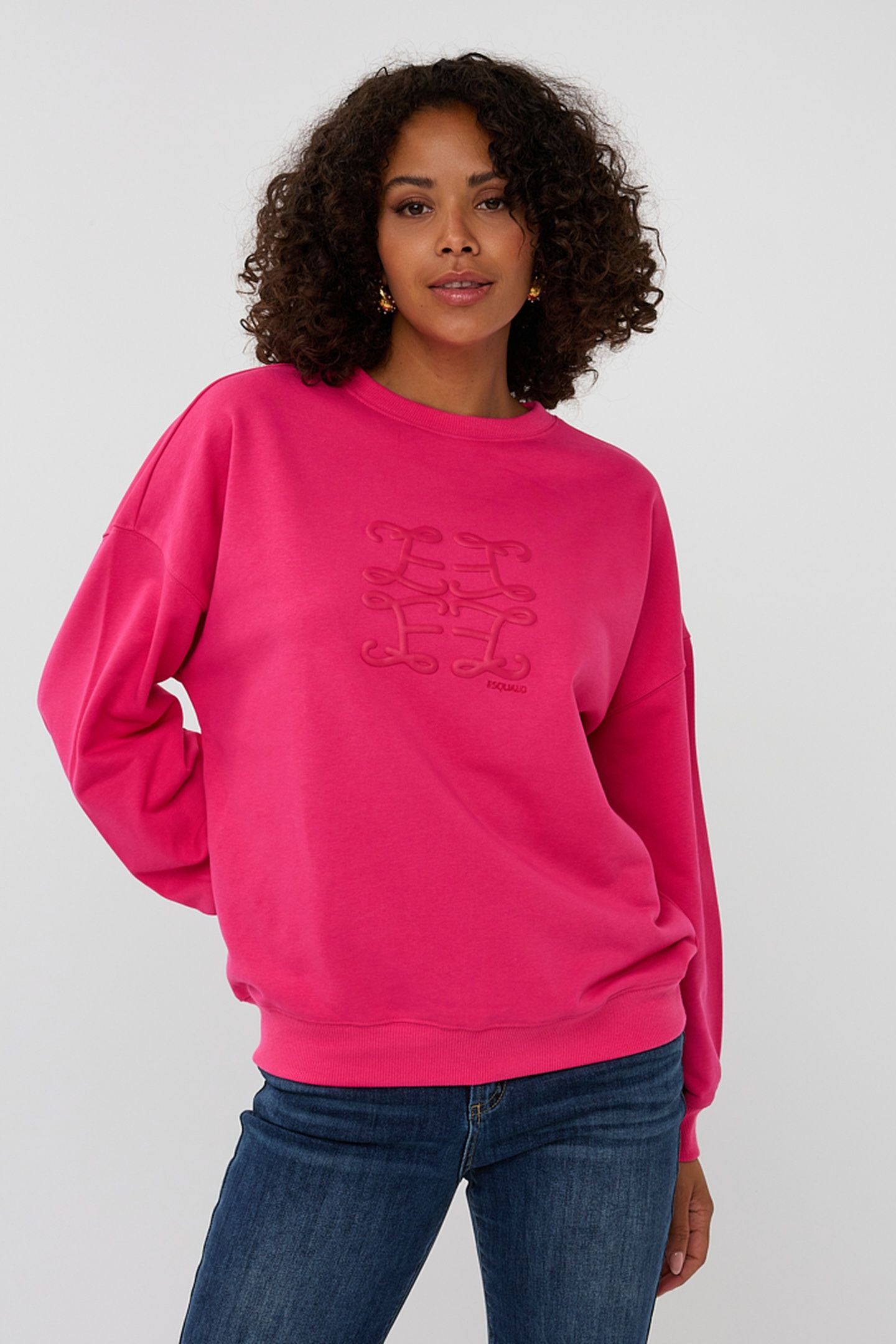SWEATER EMBOSSED FRAMBOISE 1