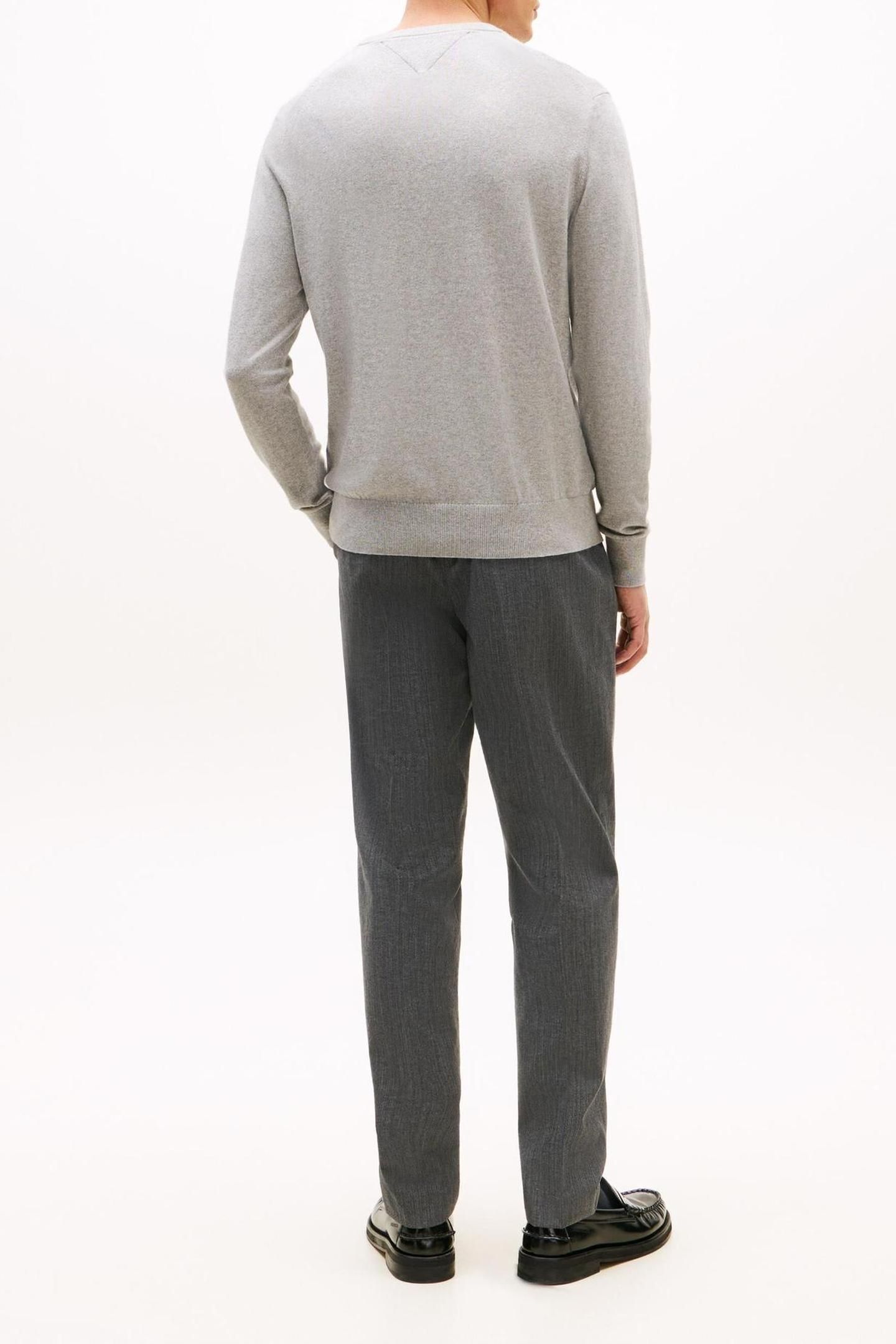 PIMA COTTON CASHMERE SWEATER LIGHT GREY HEATHER 3