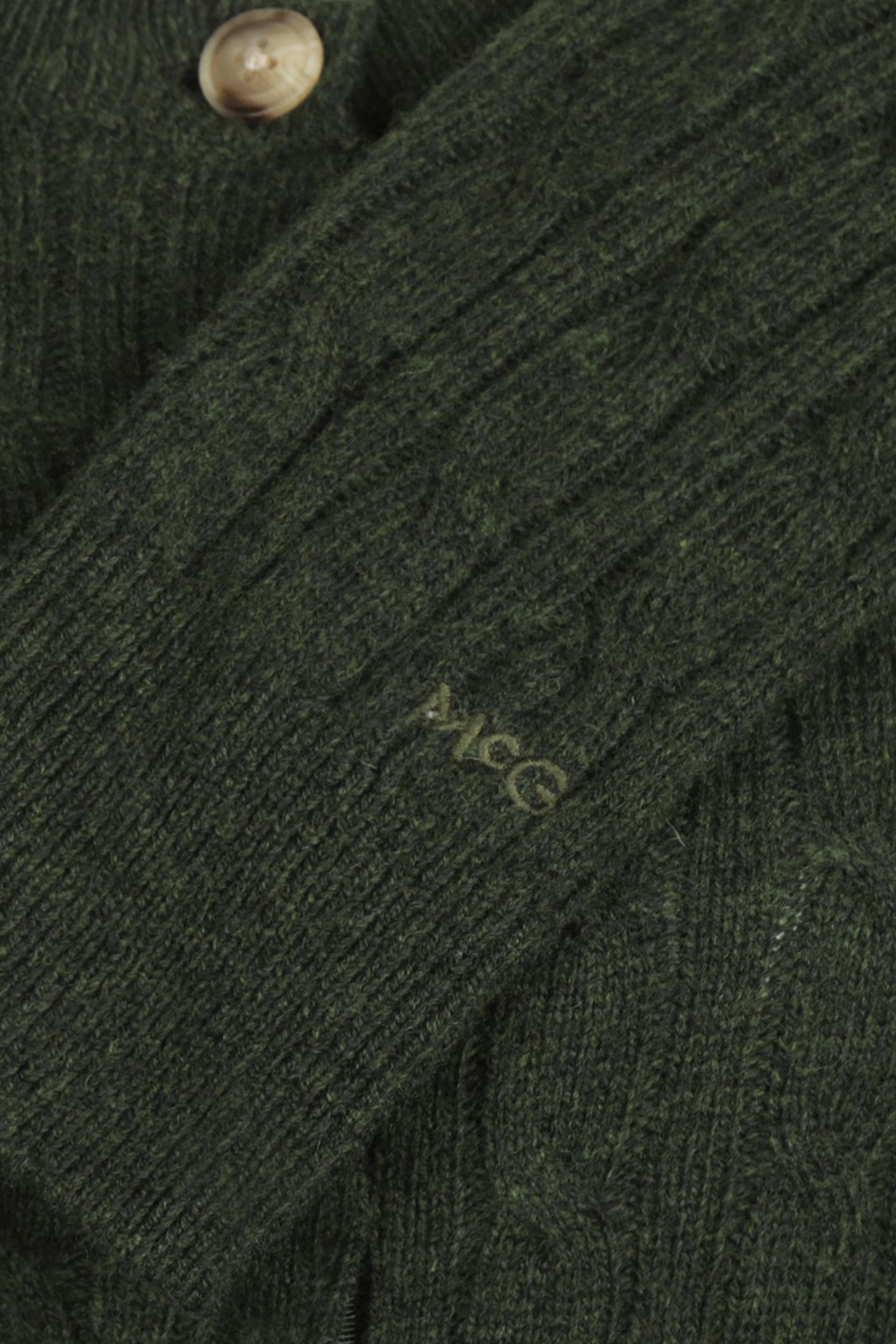 BUTTON CABLE CARDIGAN DARK OLIVE 3