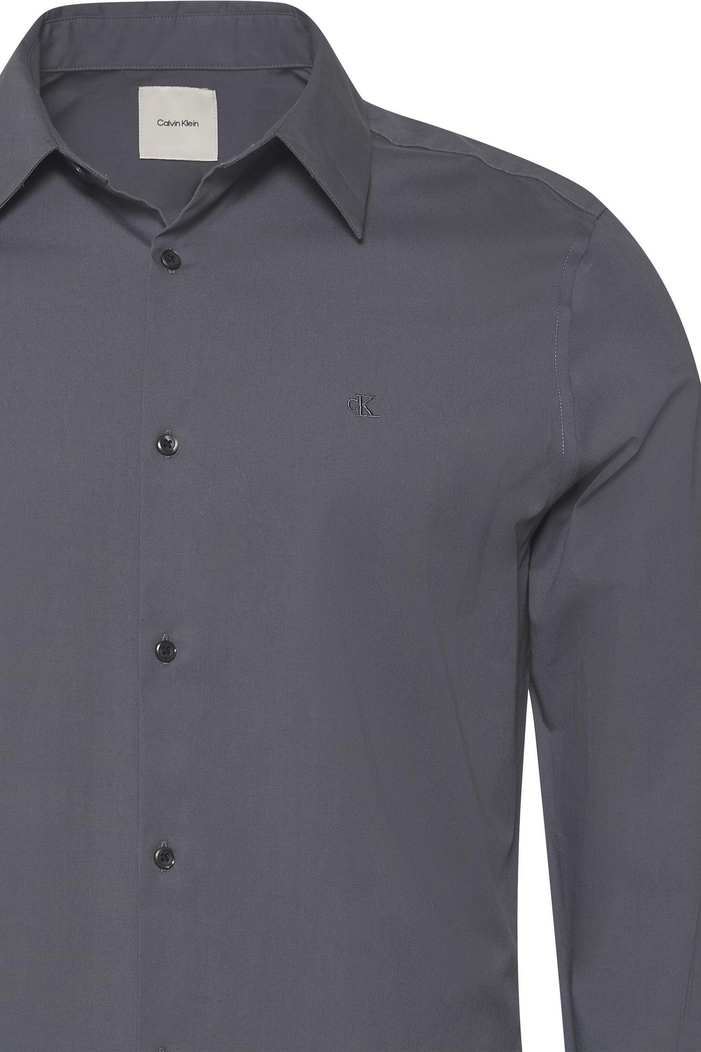 LS SOLID STRETCH SHIRT COAL 3