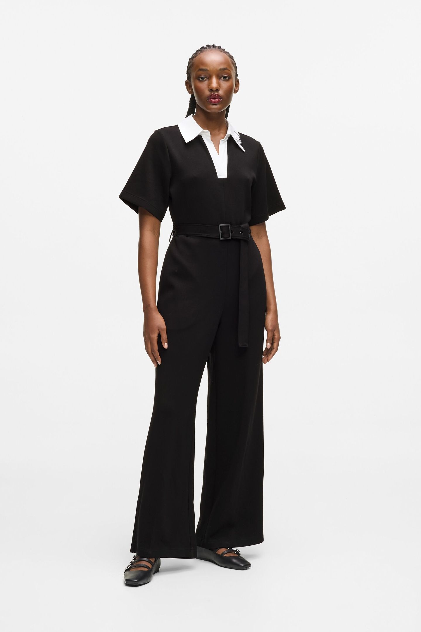 SIGNATURE COLLAR JUMPSUIT BLACK 2