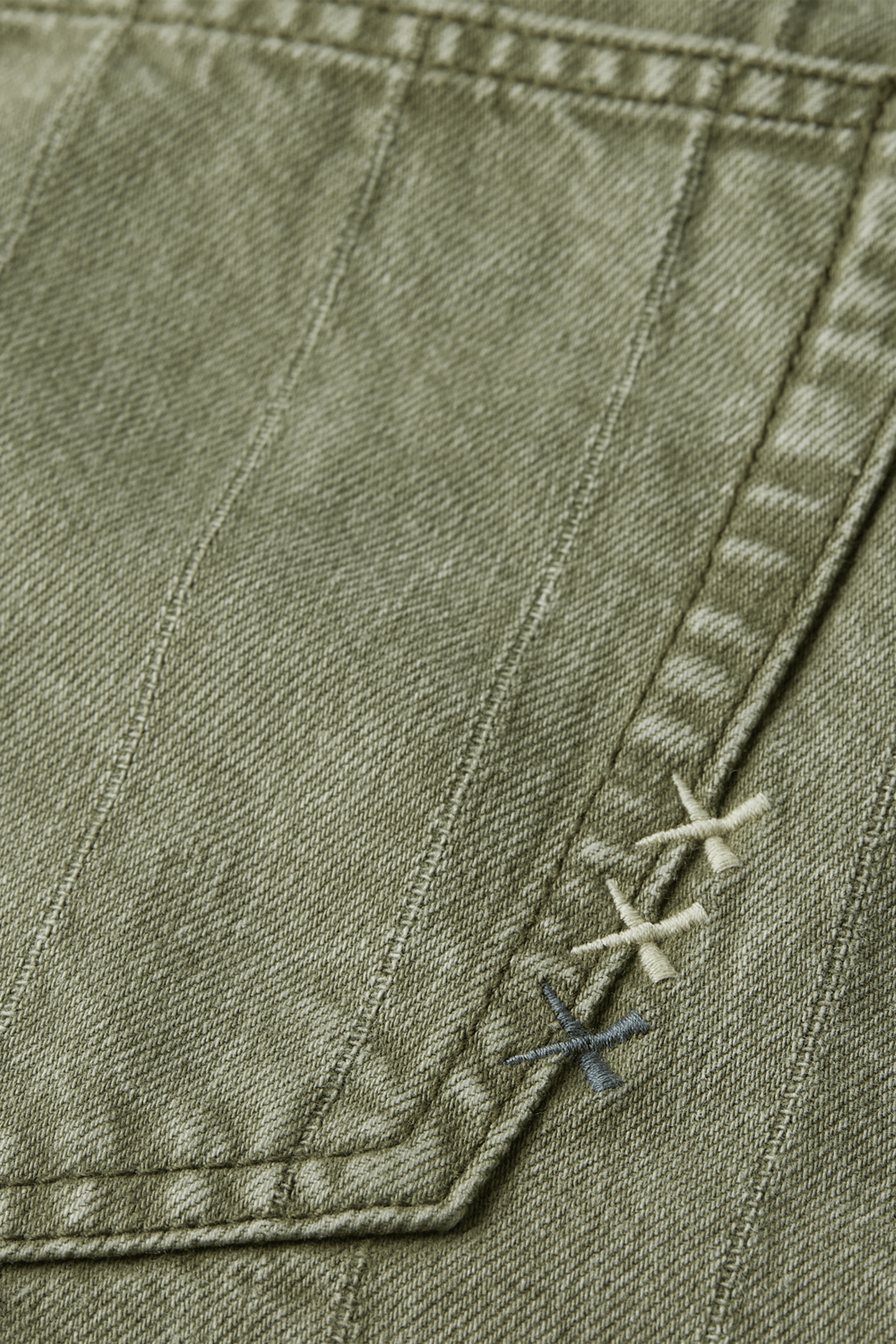 THE PITCH LOOSEFIT JEANS SHORT DARK GREEN 7