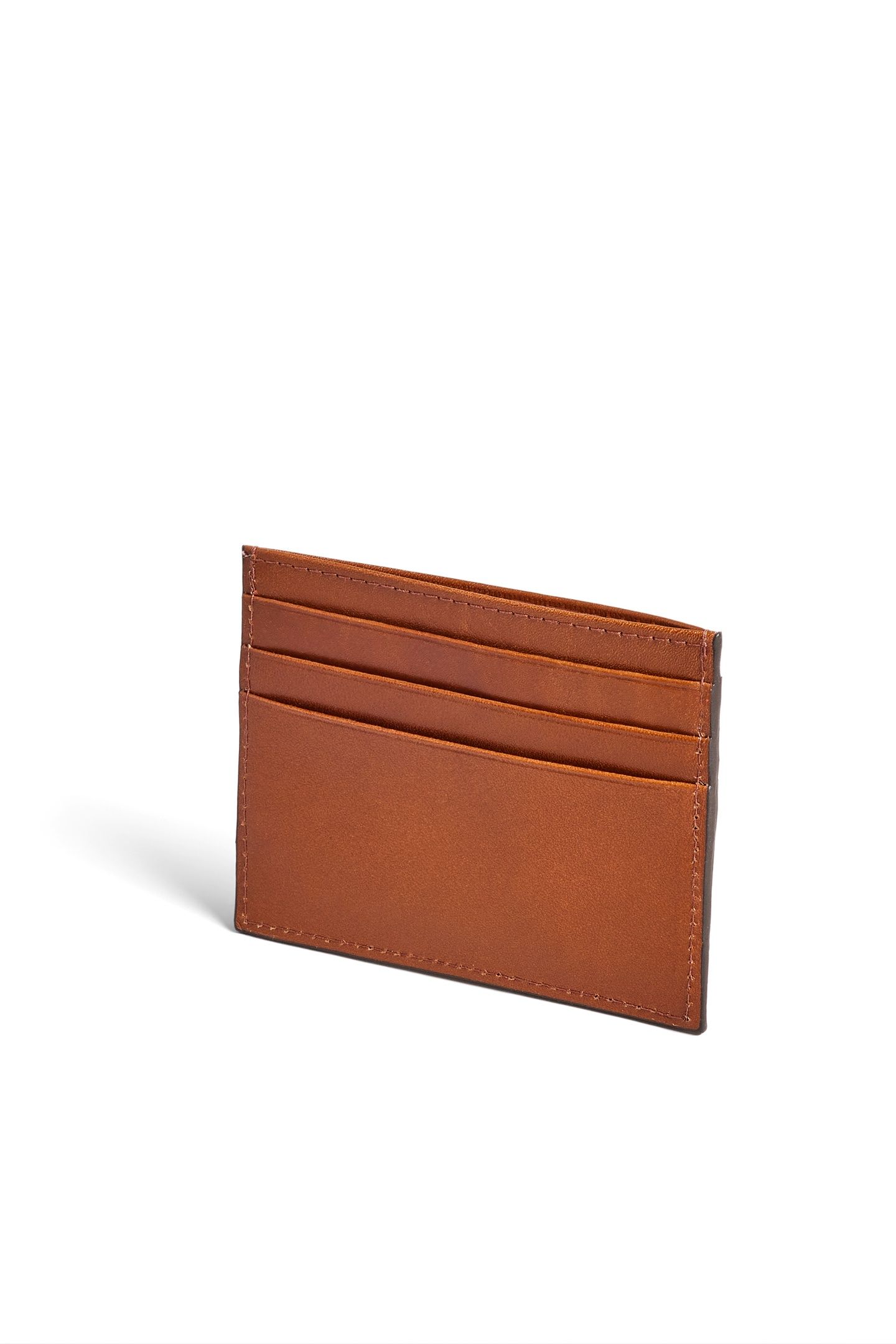 MXW RAFFLE EMBOSSED CORNER LEATHER CARDHOLDER TAN 2