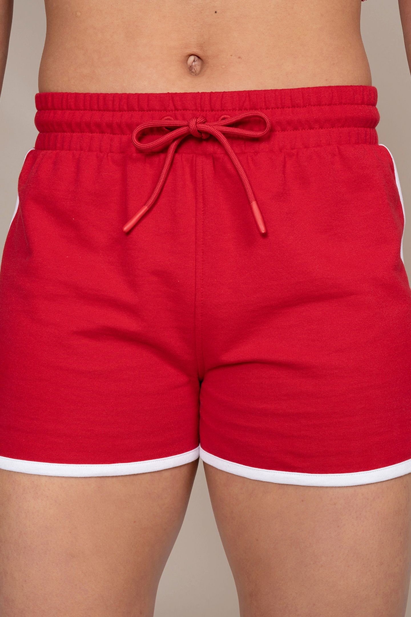 LADIES SWEAT HOTPANTS RED 3