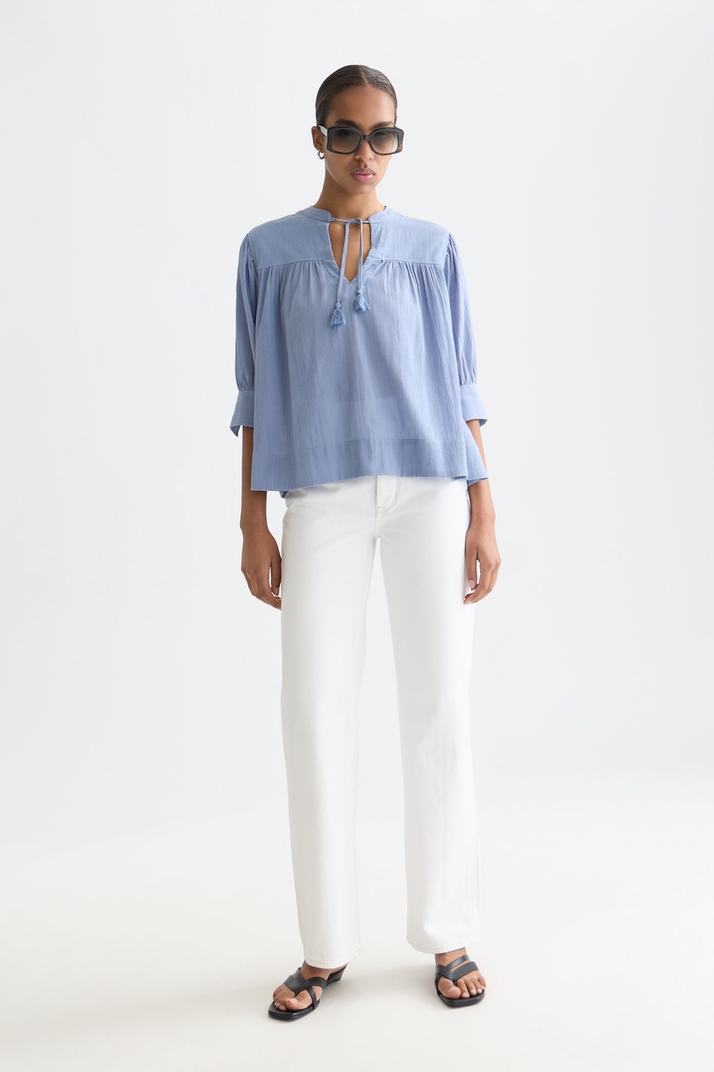 RELAXED BLOUSE WITH GATHERS INFINITY 3
