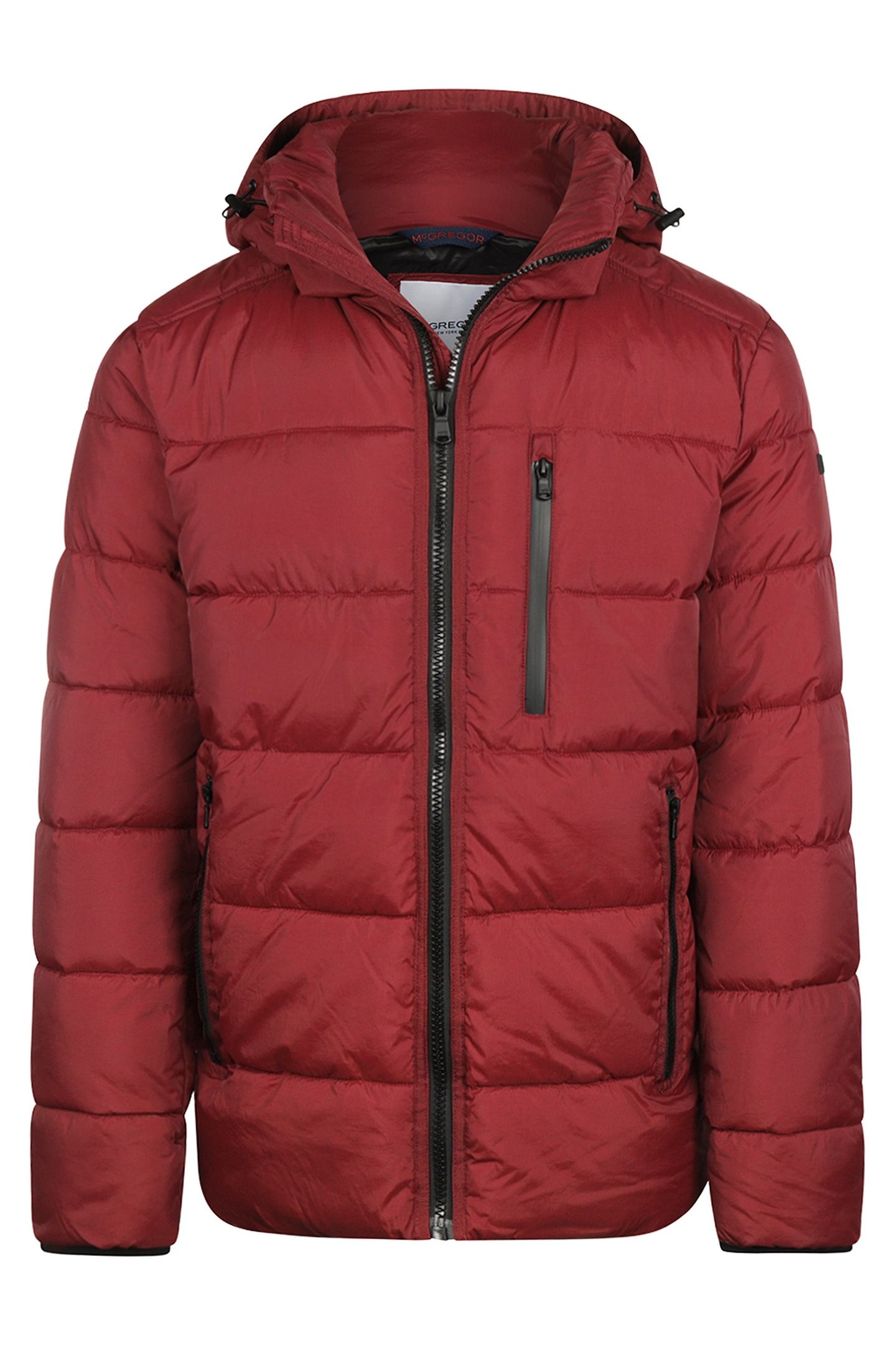 HOODED BOMBER JACKET BURGUNDY 3