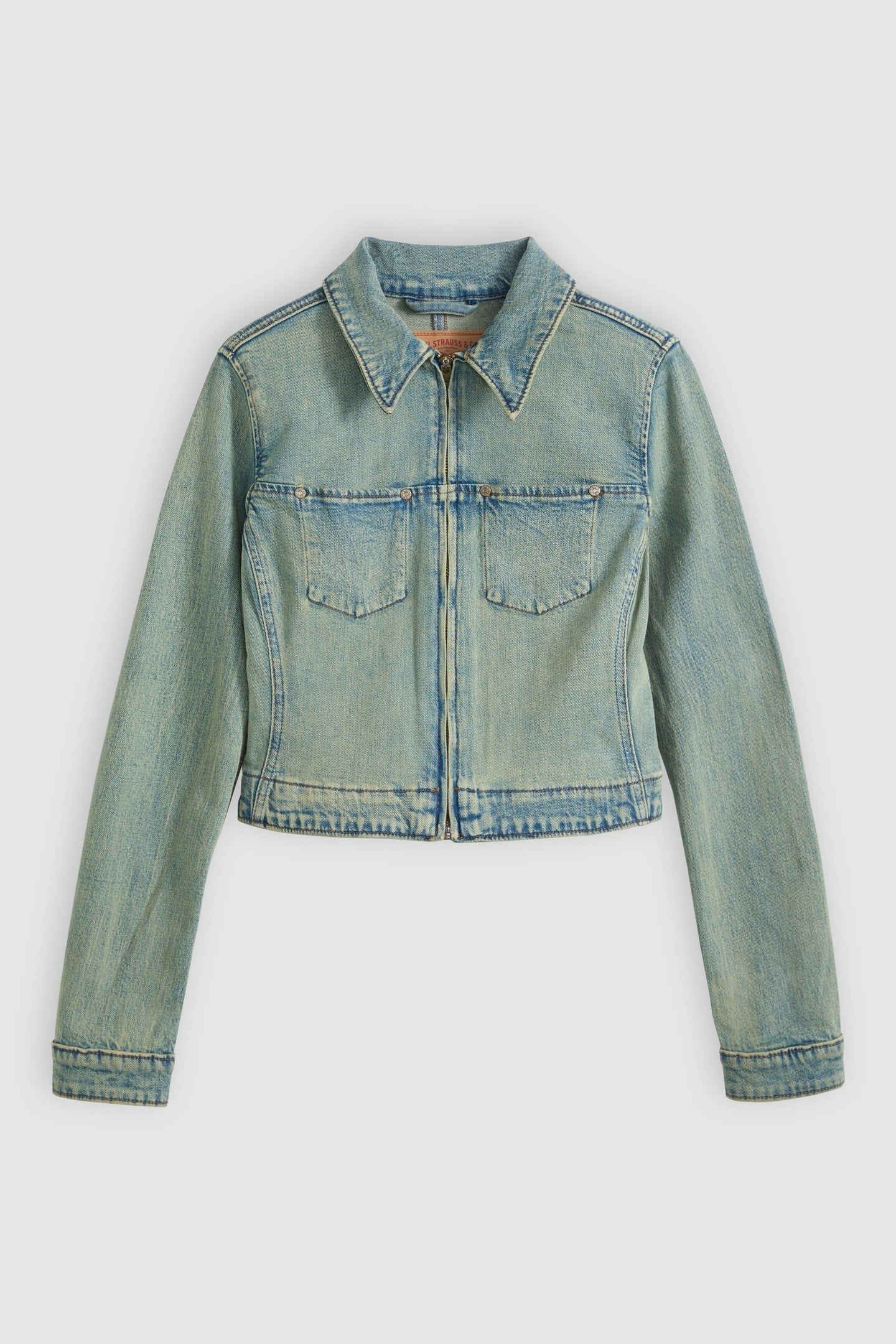 Y2K STRETCH FITTED TRUCKER JACKET 4
