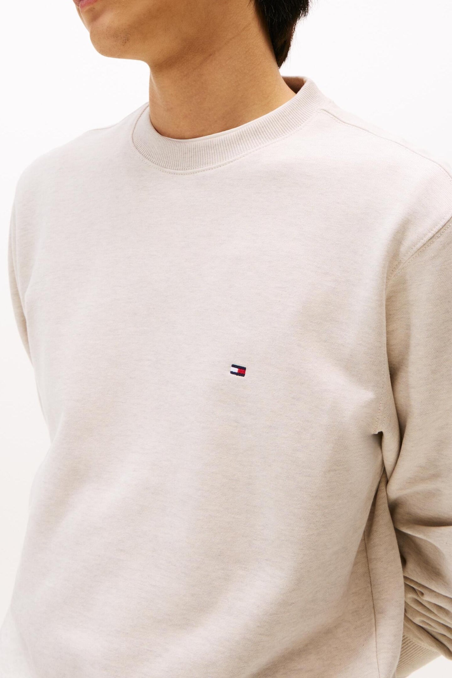 ESSENTIAL TERRY CREW HEATHERED OATMILK 7