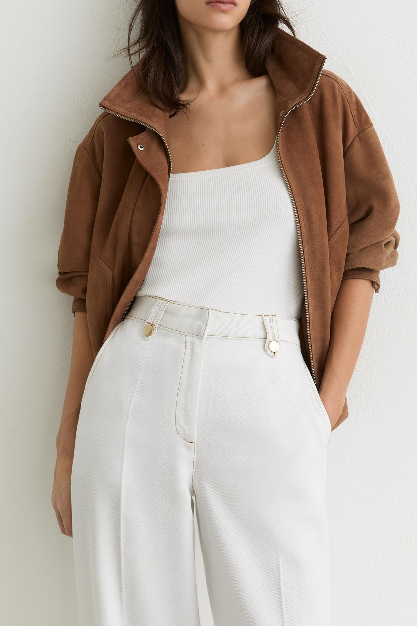 DETAIL WIDE LEG TROUSER WHITE 6