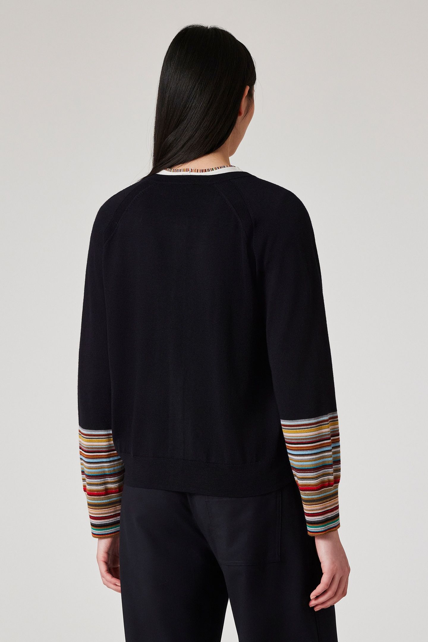 WOMENS KNITTED CARDIGAN BUTTON THRU VERY DARK NAVY 4